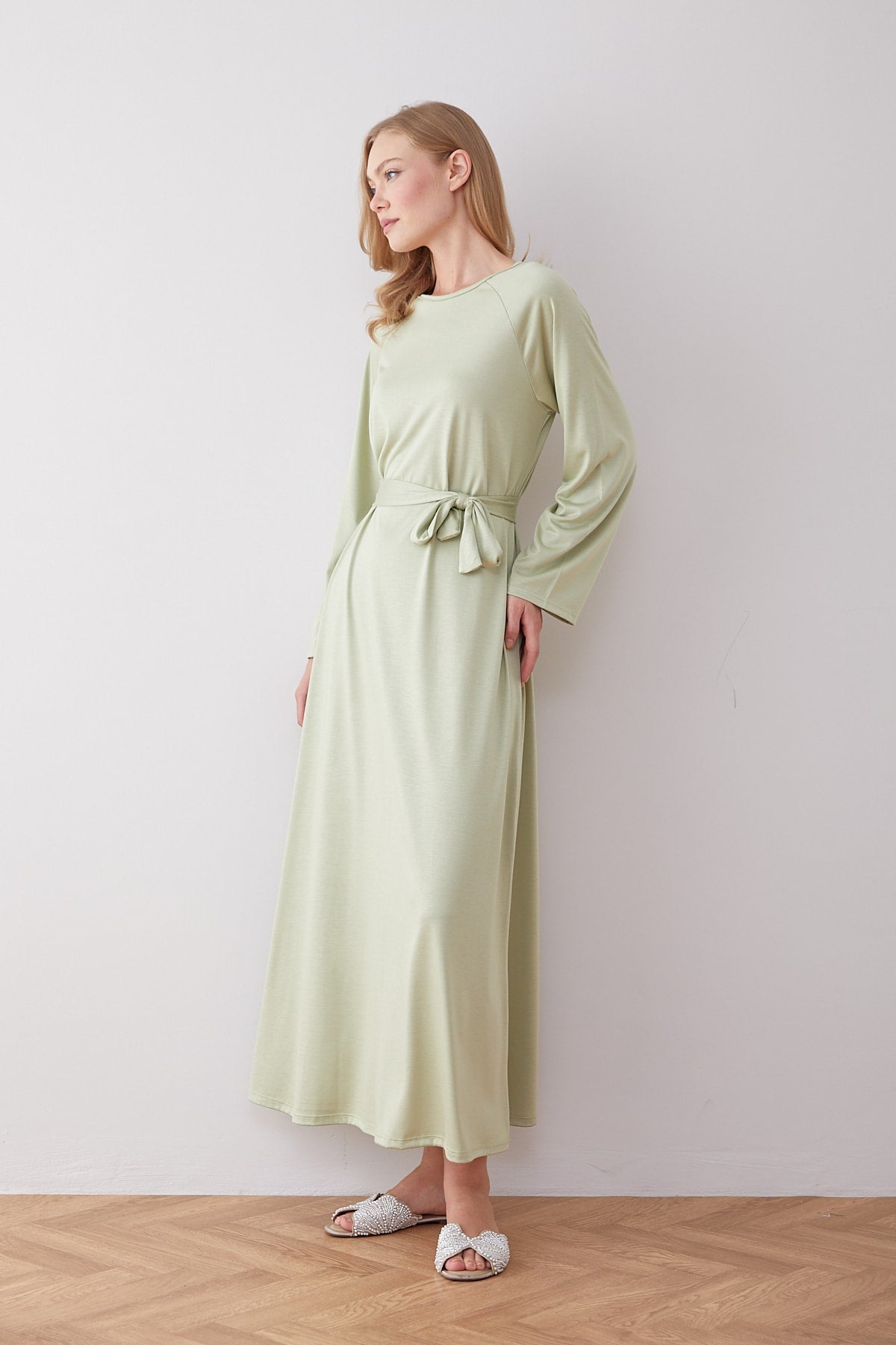 Kuşaklı Elbise 68-6402