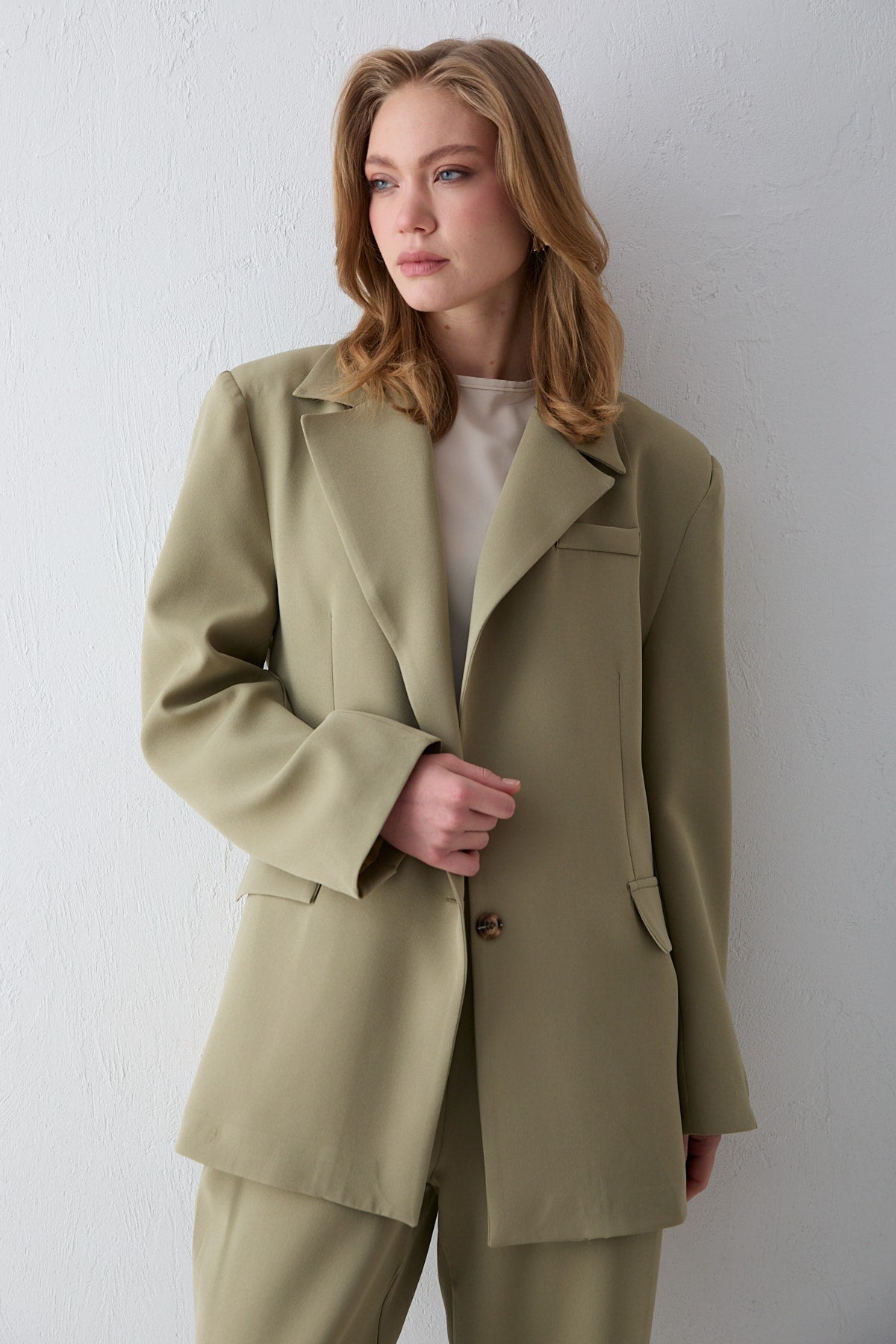 Oversize Ceketli Takım 32-2734