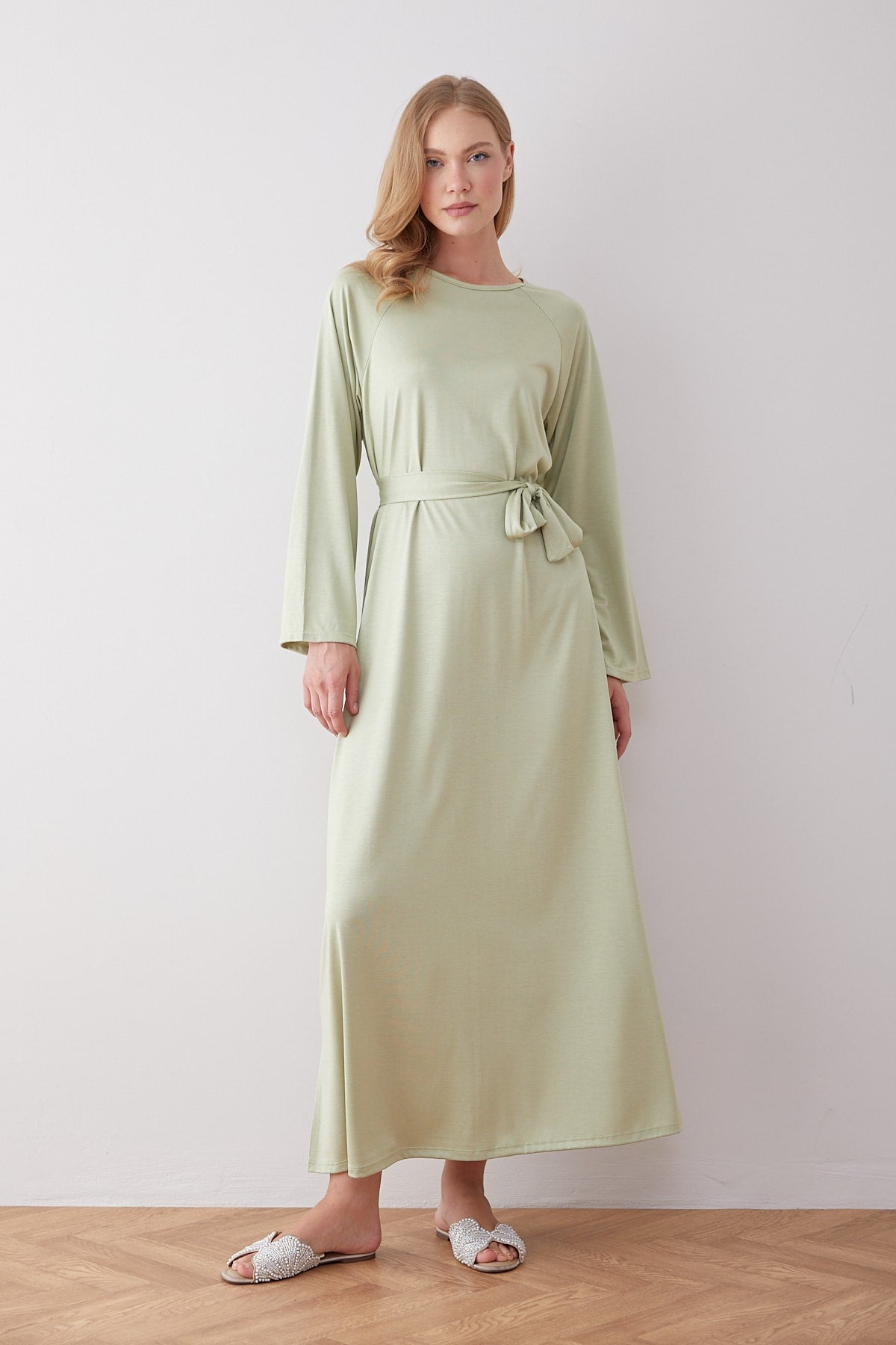 Kuşaklı Elbise 68-6402