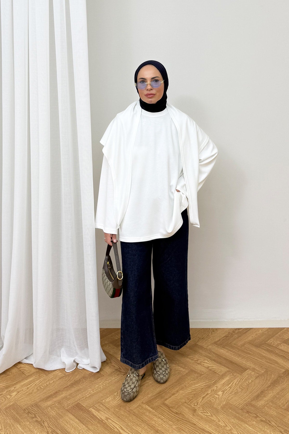 Şal Detaylı Tunik 3-4585