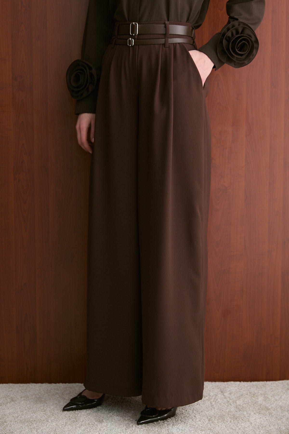 Çift Kemerli Pantolon 32-2740