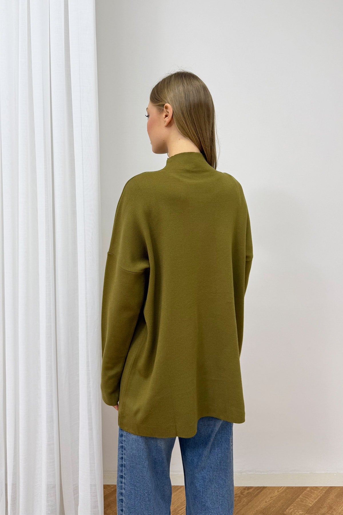 Fermuar Detaylı Triko Tunik 87-2670
