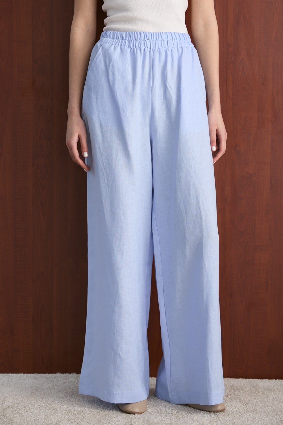 Keten Pantolon 32-2765-1 Kadın Pantolon
