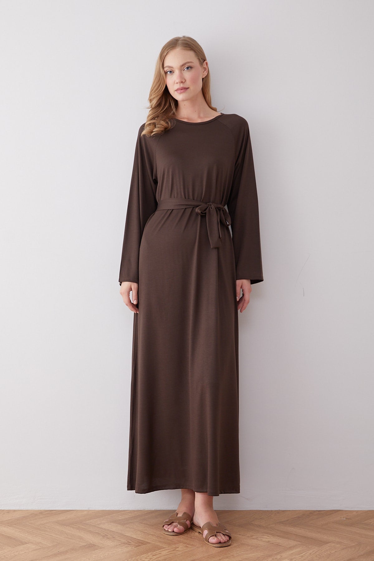 Kuşaklı Elbise 68-6402