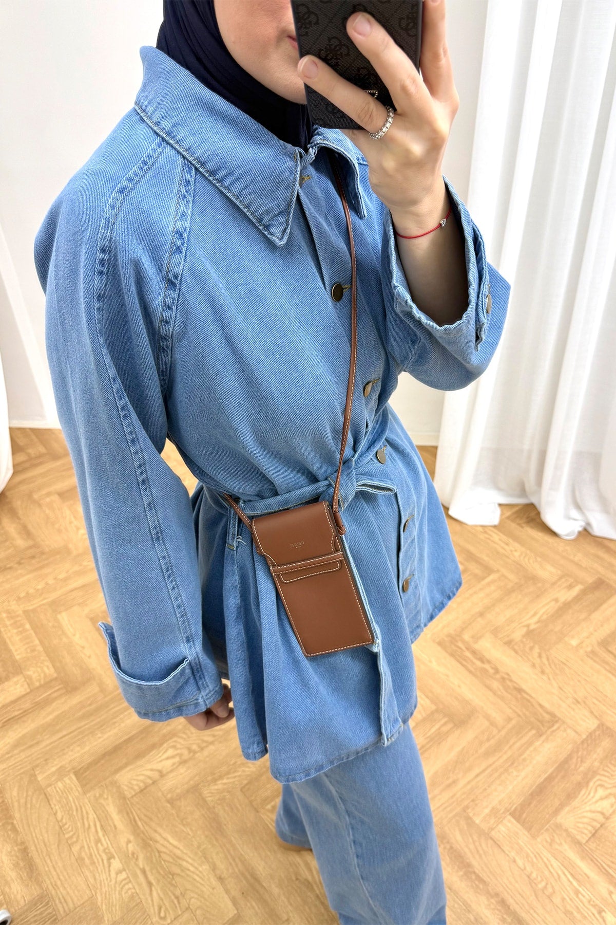 Kuşaklı Denim Takım 4-62808
