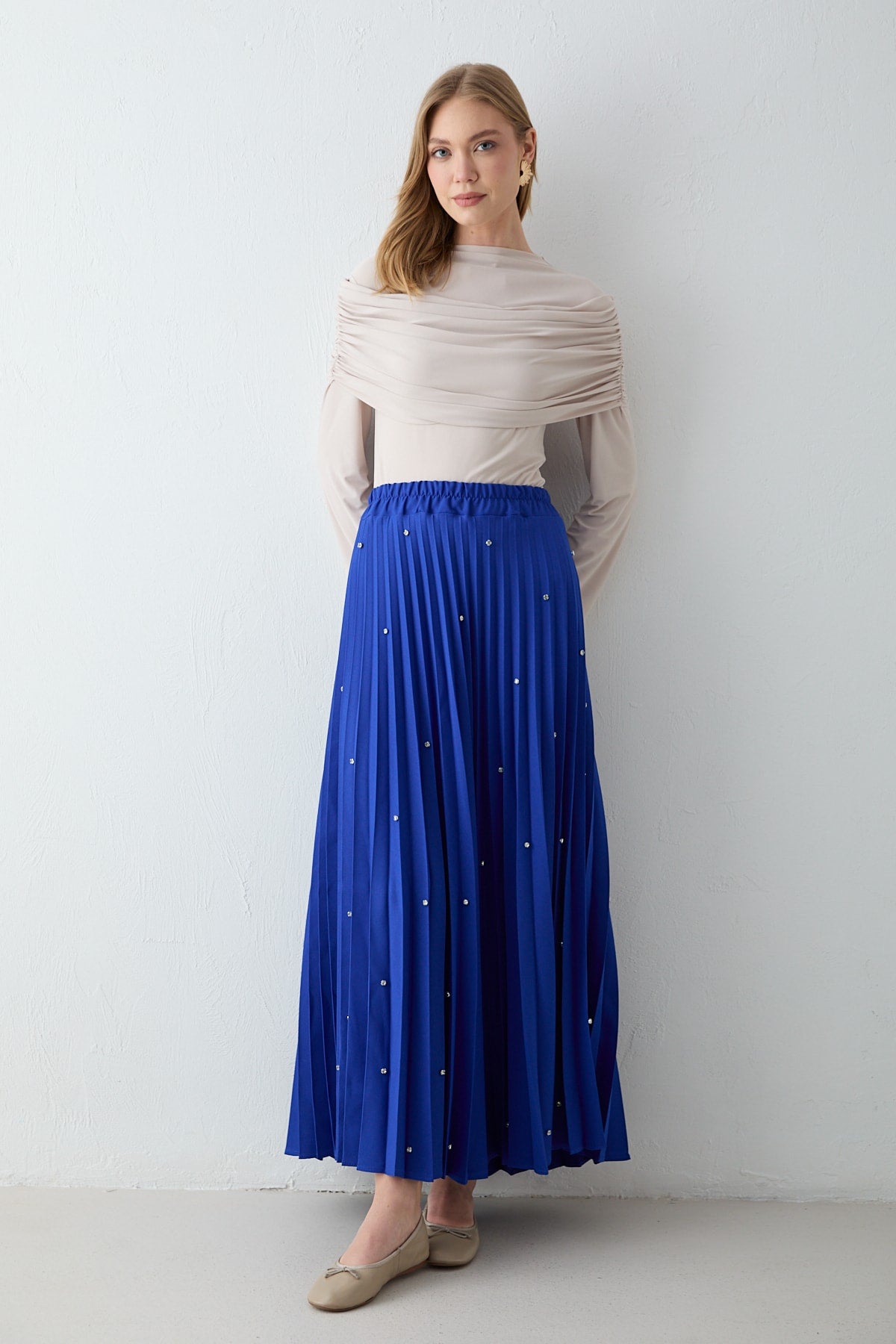 Taşlı Pilise Etek 32-3541-1