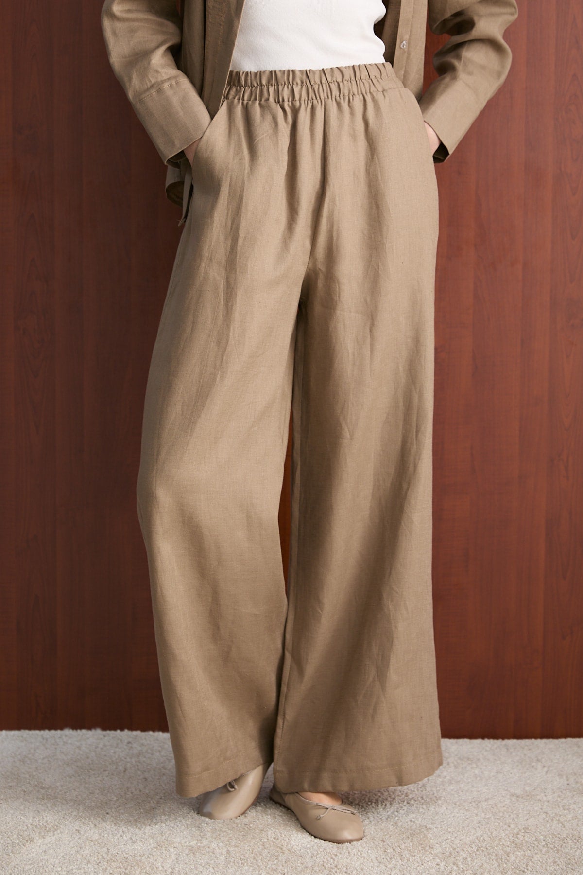 Keten Pantolon 32-2765-1 Kadın Pantolon