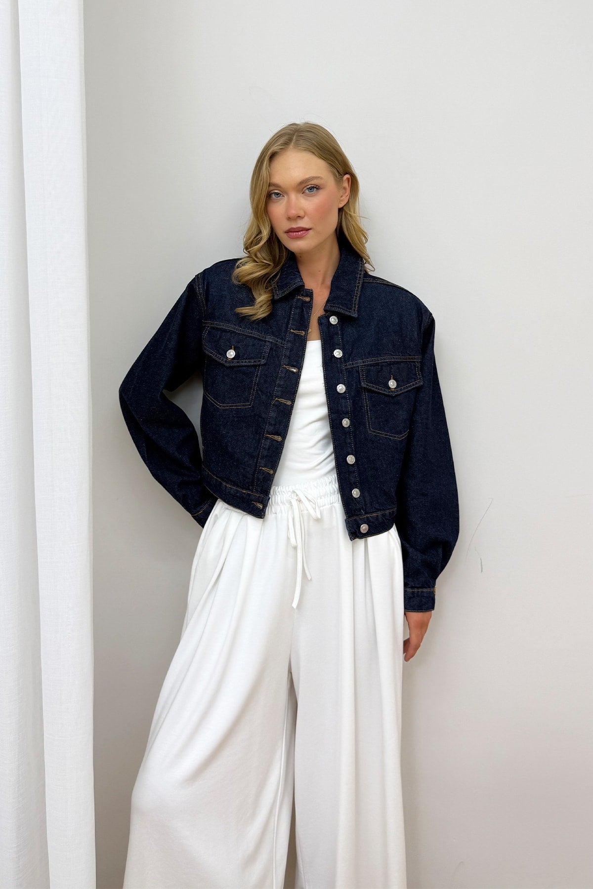 Vatkalı Denim Ceket 32-8101