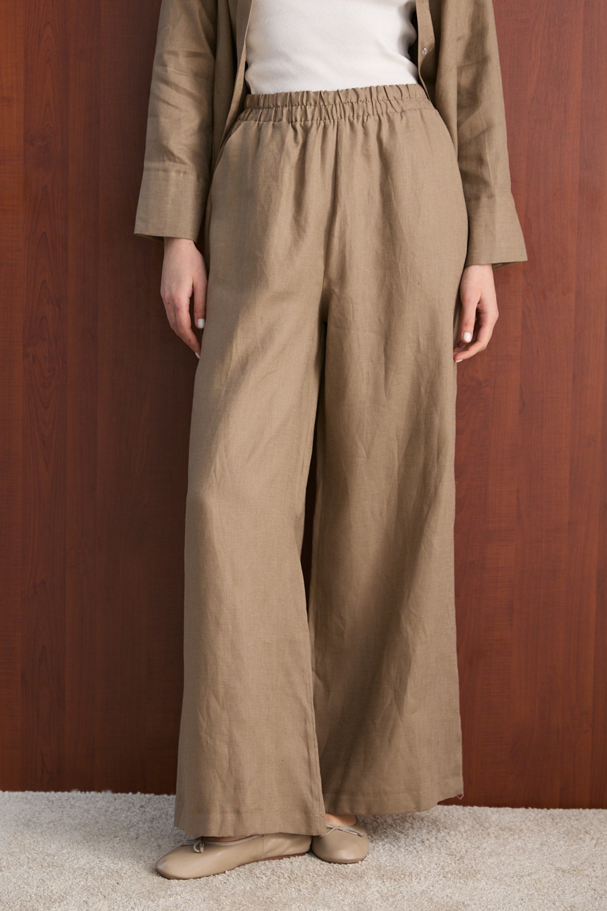 Keten Pantolon 32-2765-1 Kadın Pantolon