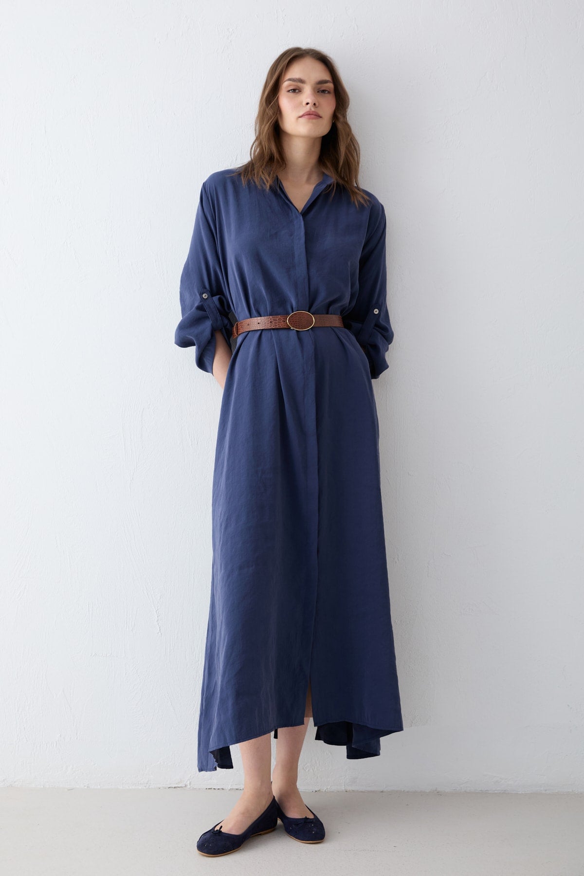 Kemerli Oversize Elbise 81-3270