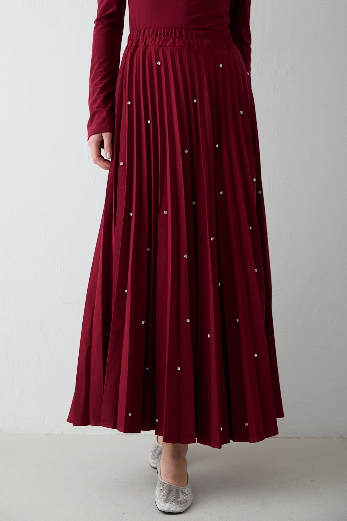 Taşlı Pilise Etek 32-3541-1