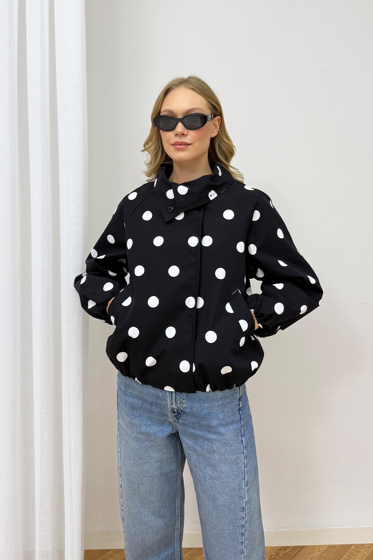 Puantiye Bomber Ceket 12-70208