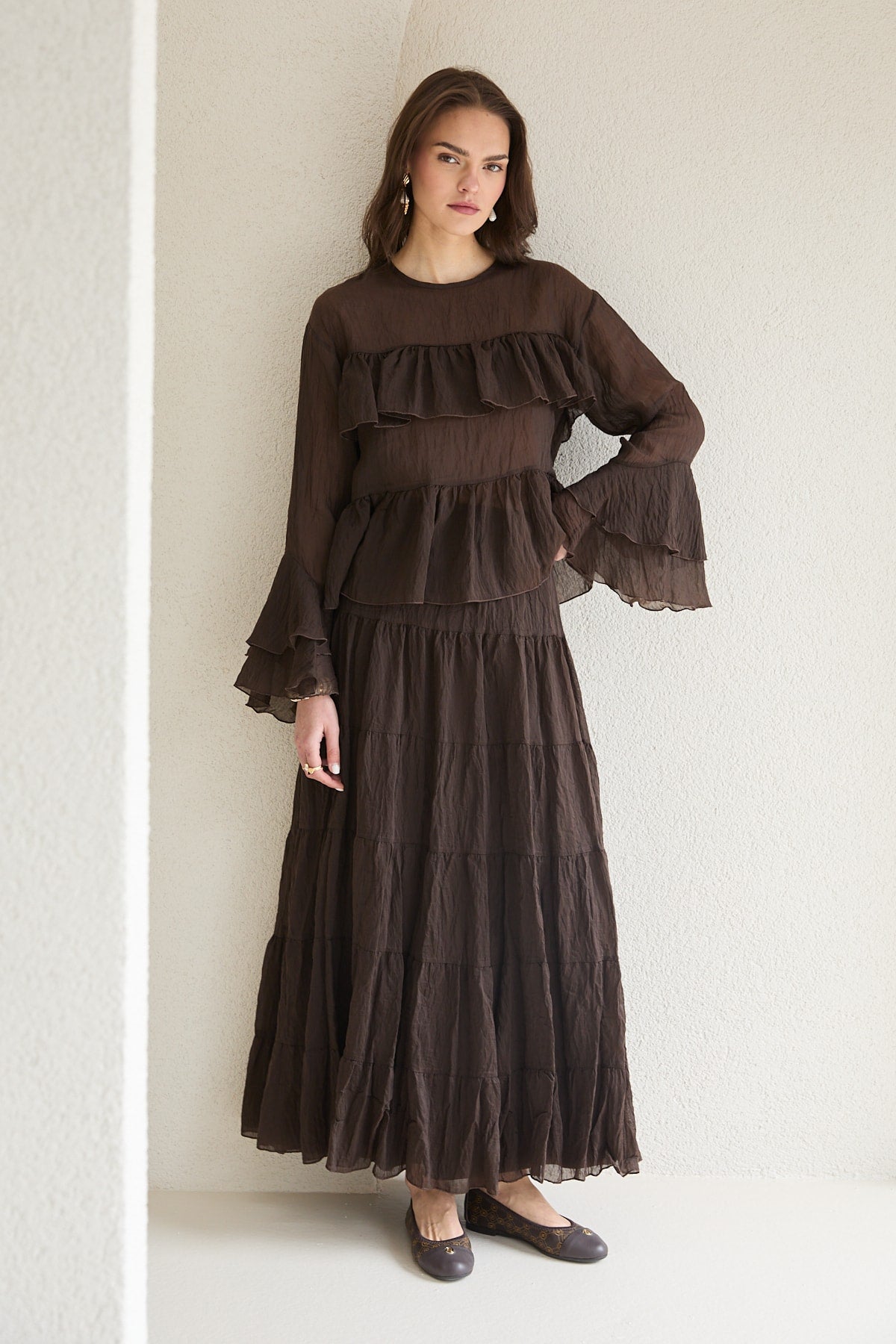 Fırfırlı Tül Tunik 32-2800