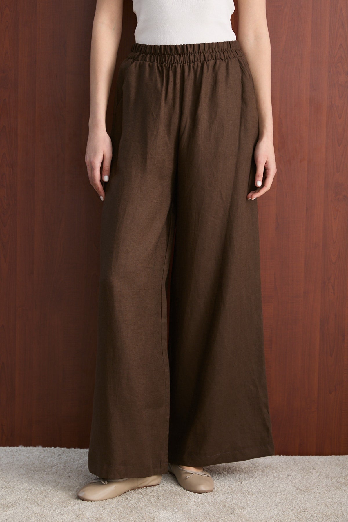 Keten Pantolon 32-2765-1 Kadın Pantolon