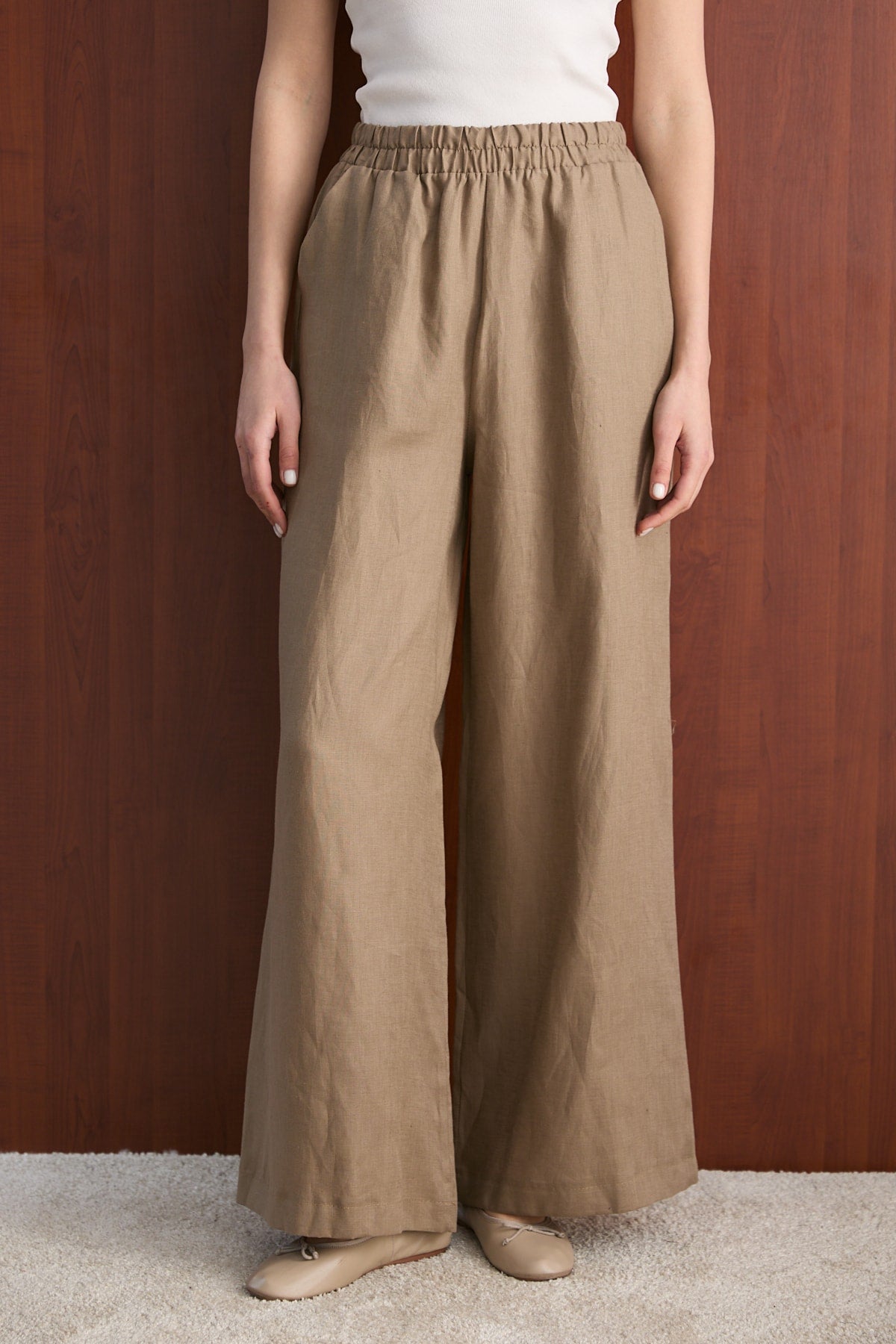 Keten Pantolon 32-2765-1 Kadın Pantolon