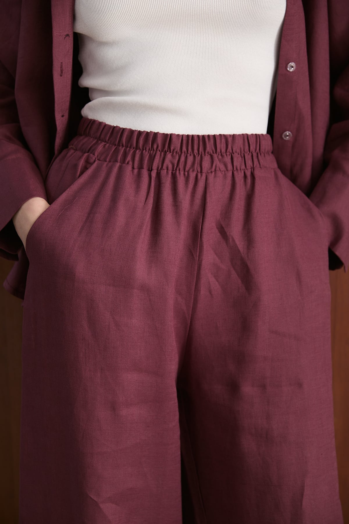 Keten Pantolon 32-2765-1 Kadın Pantolon