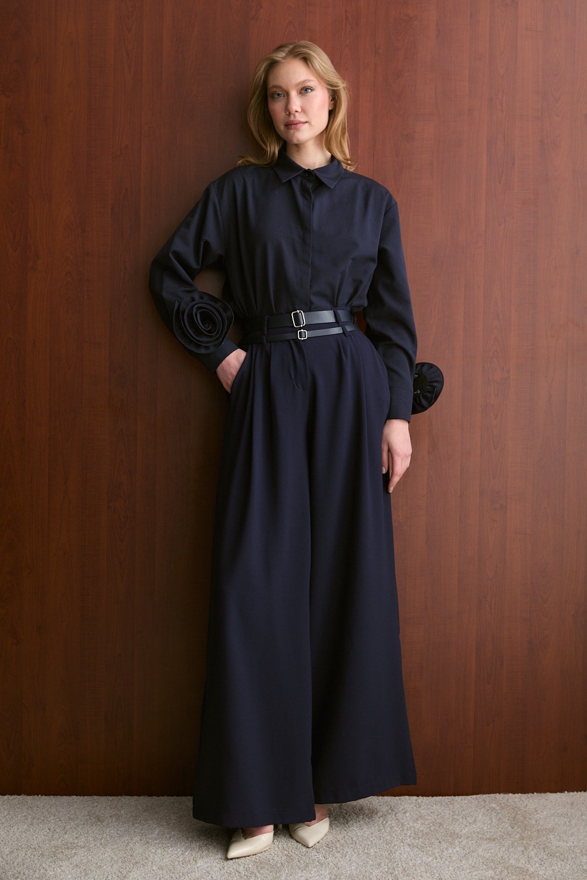 Çift Kemerli Pantolon 32-2740