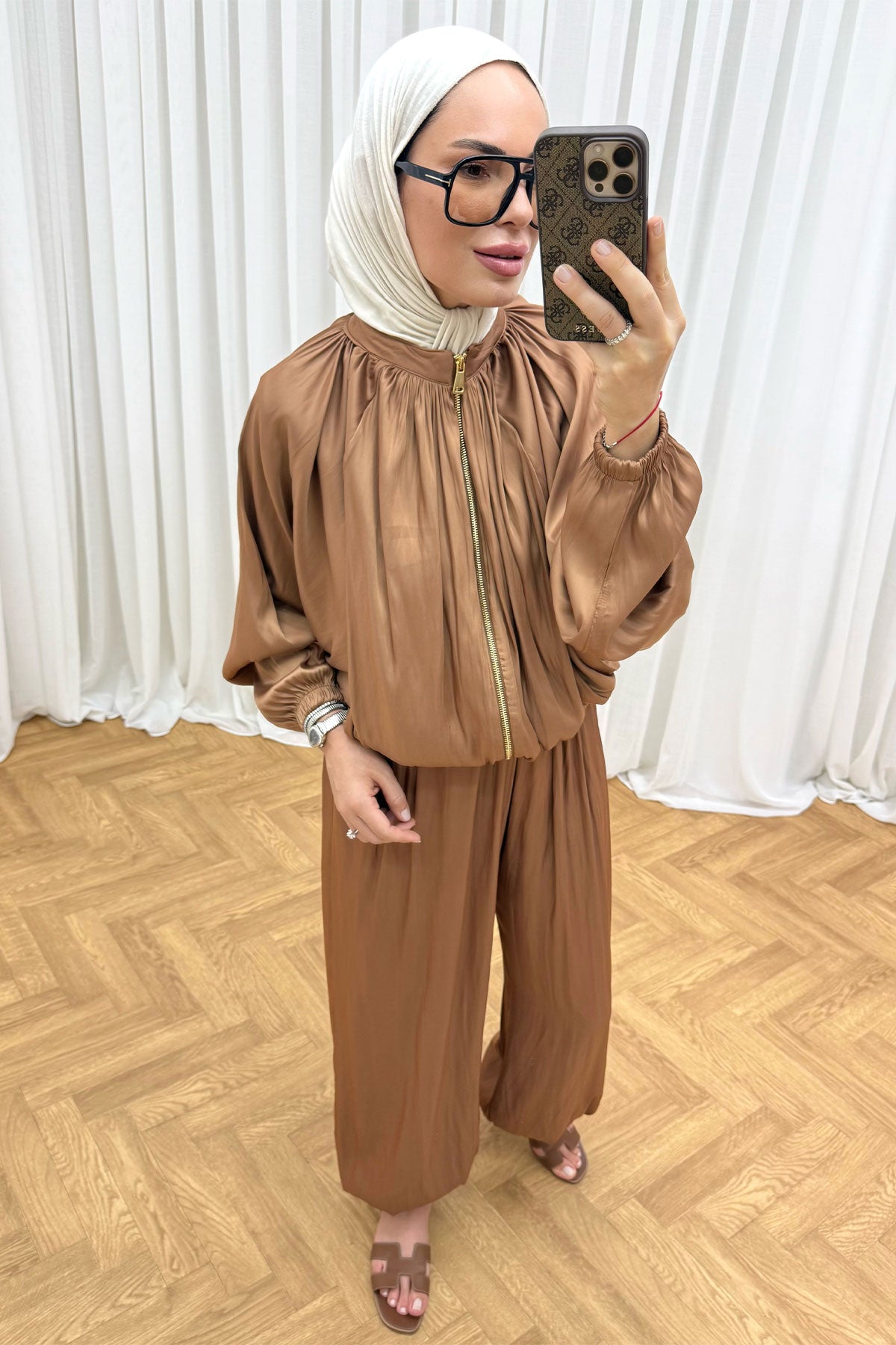Saten Paçası Lastikli Takım 32-3821