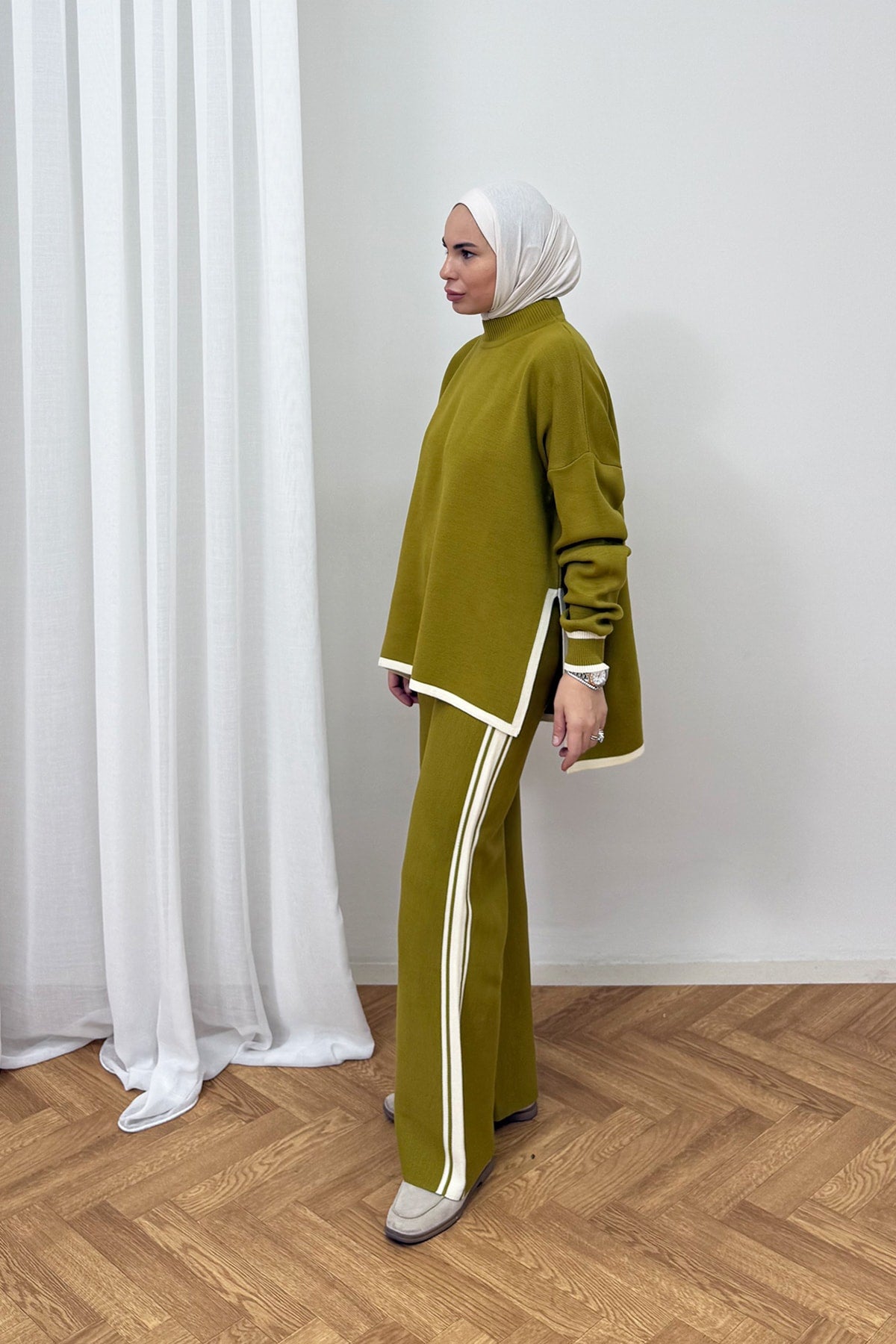 İki Renkli Triko Takım 87-26276