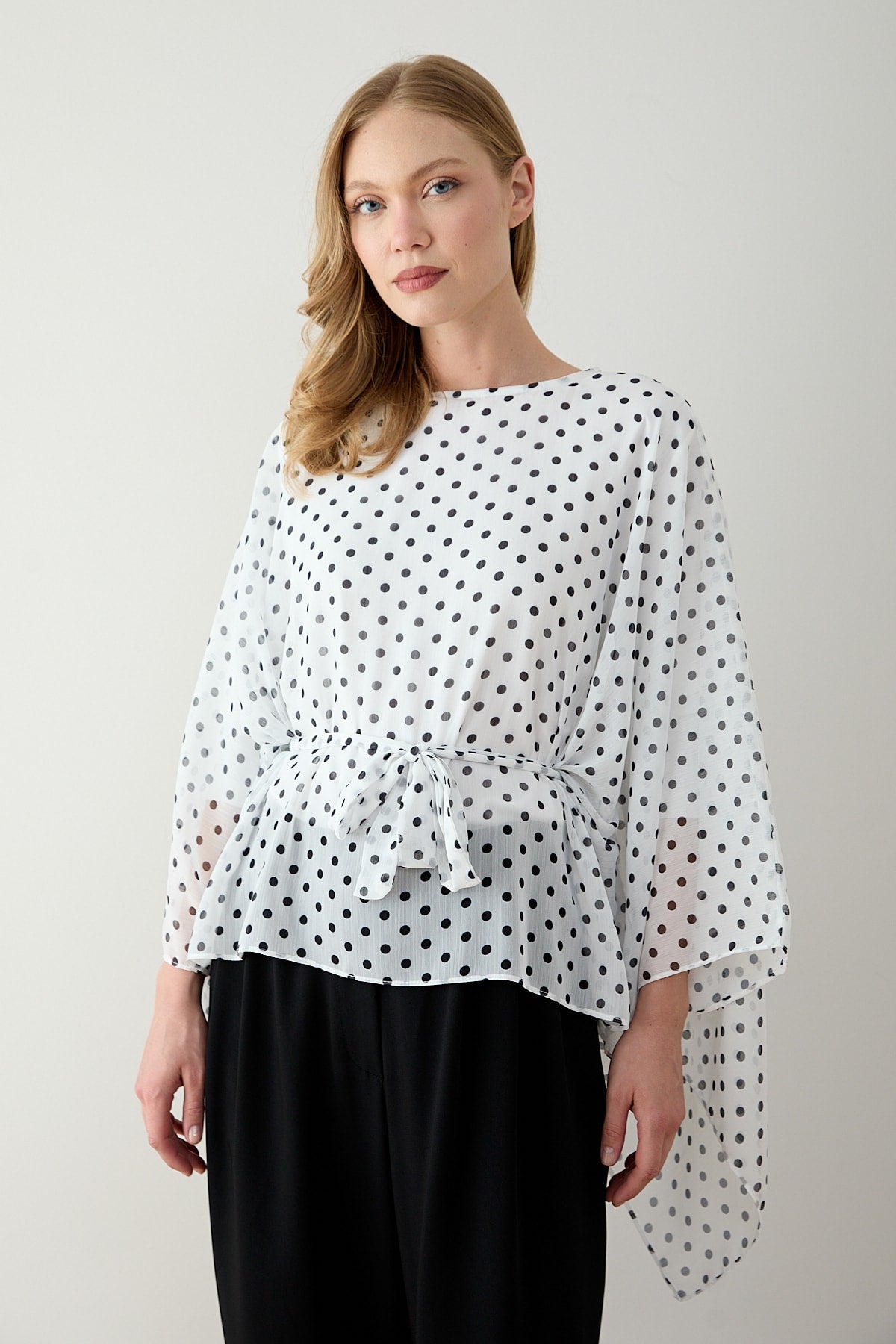 Puantiye Pelerin Tunik 12-5419