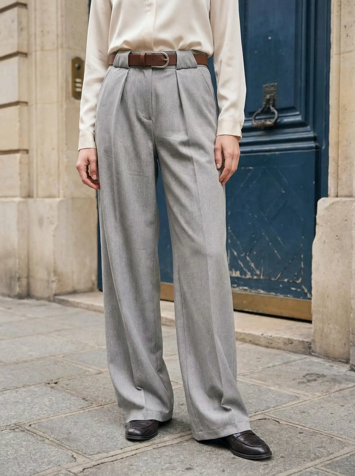 Dess Pantalon Gri Dokuma Panatolon