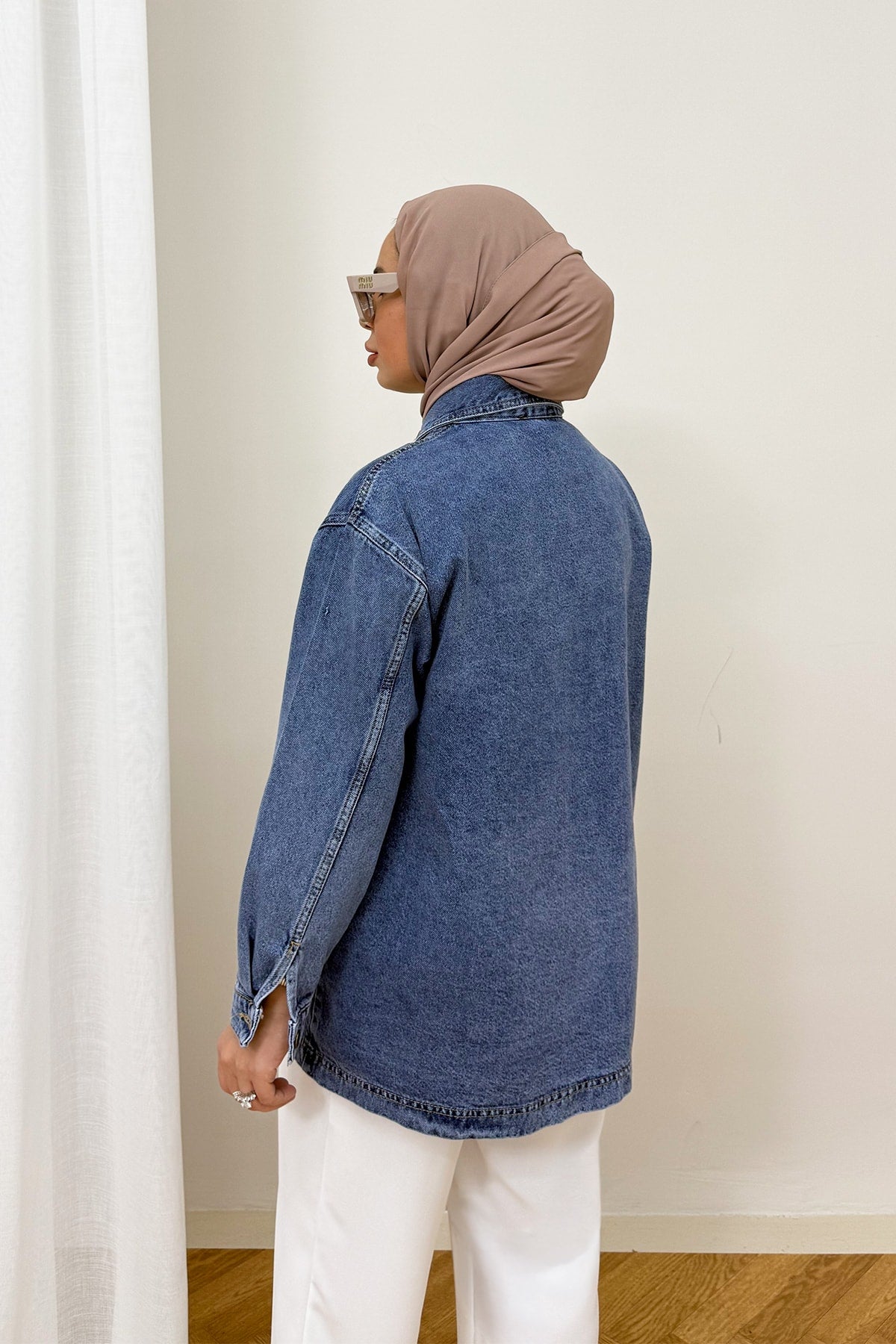 Aksesuarlı Denim Ceket 3-721