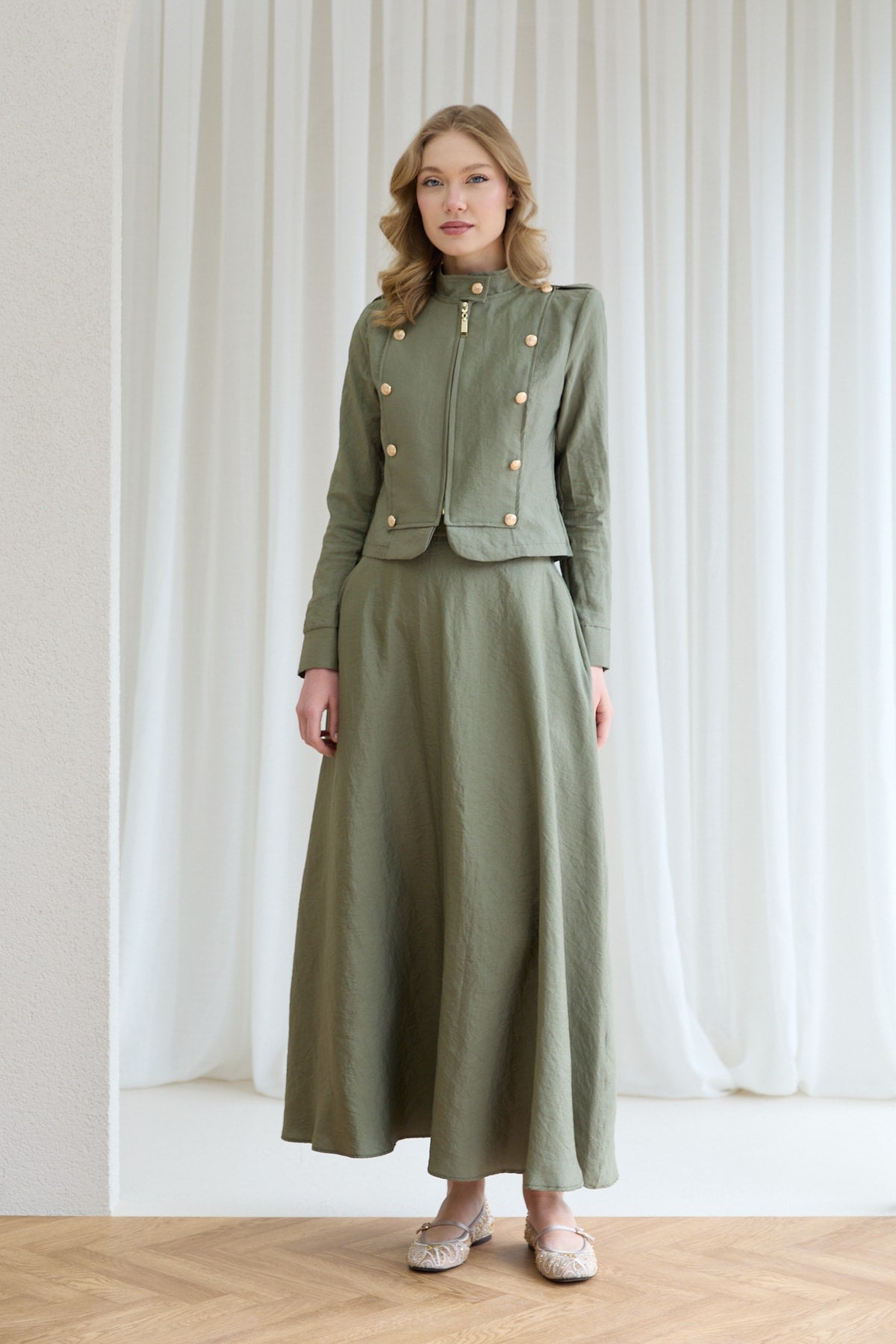 Düğme Detaylı Takım 32-2789