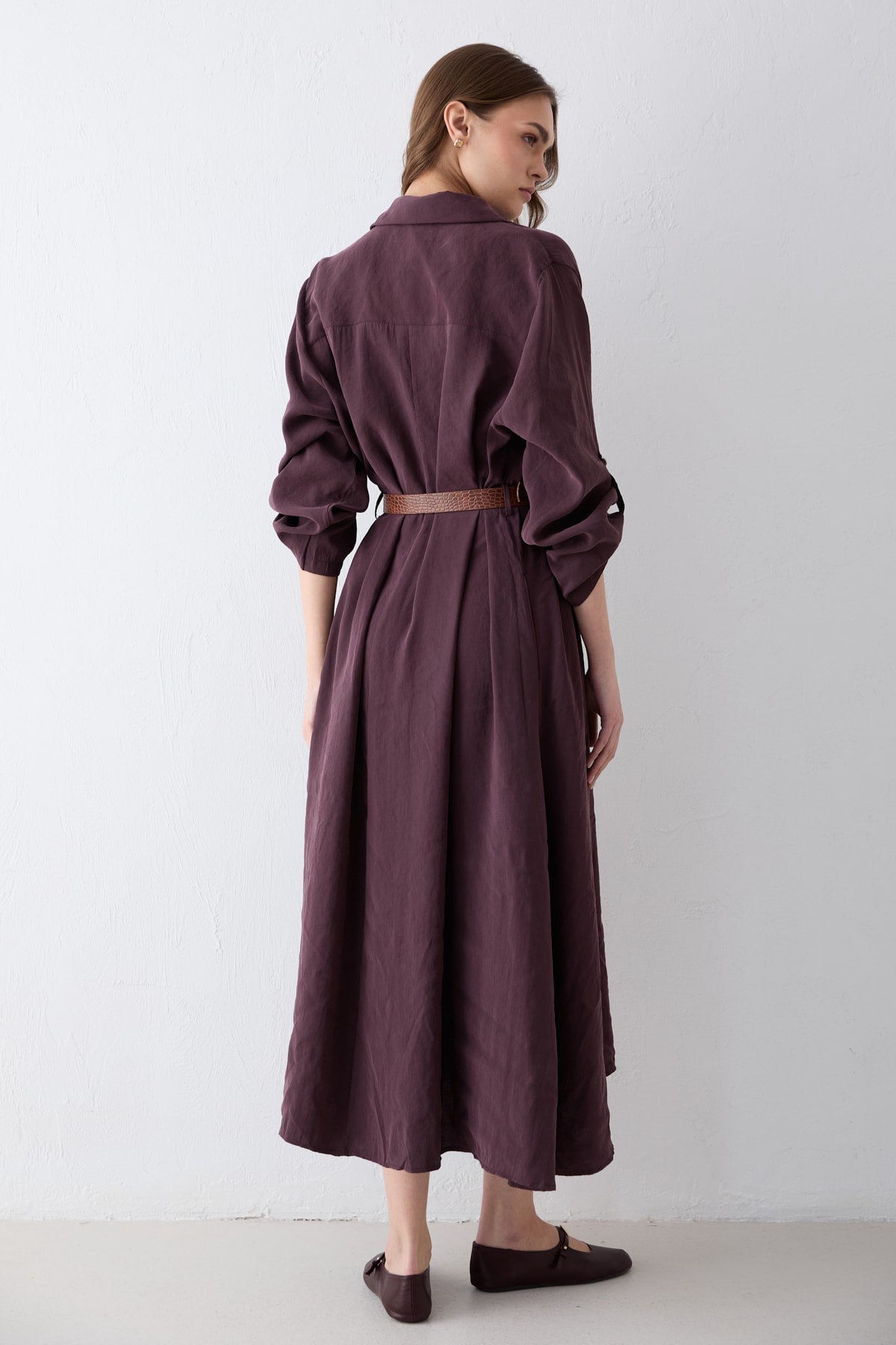 Kemerli Oversize Elbise 81-3270
