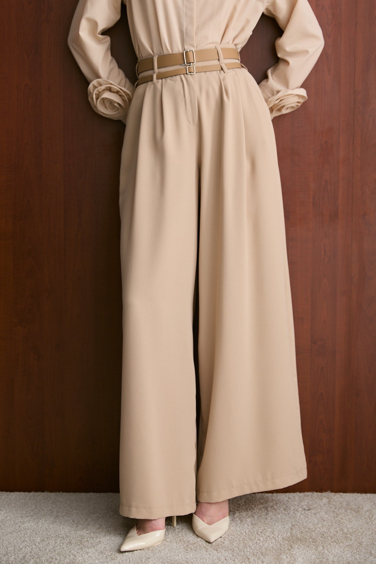Çift Kemerli Pantolon 32-2740