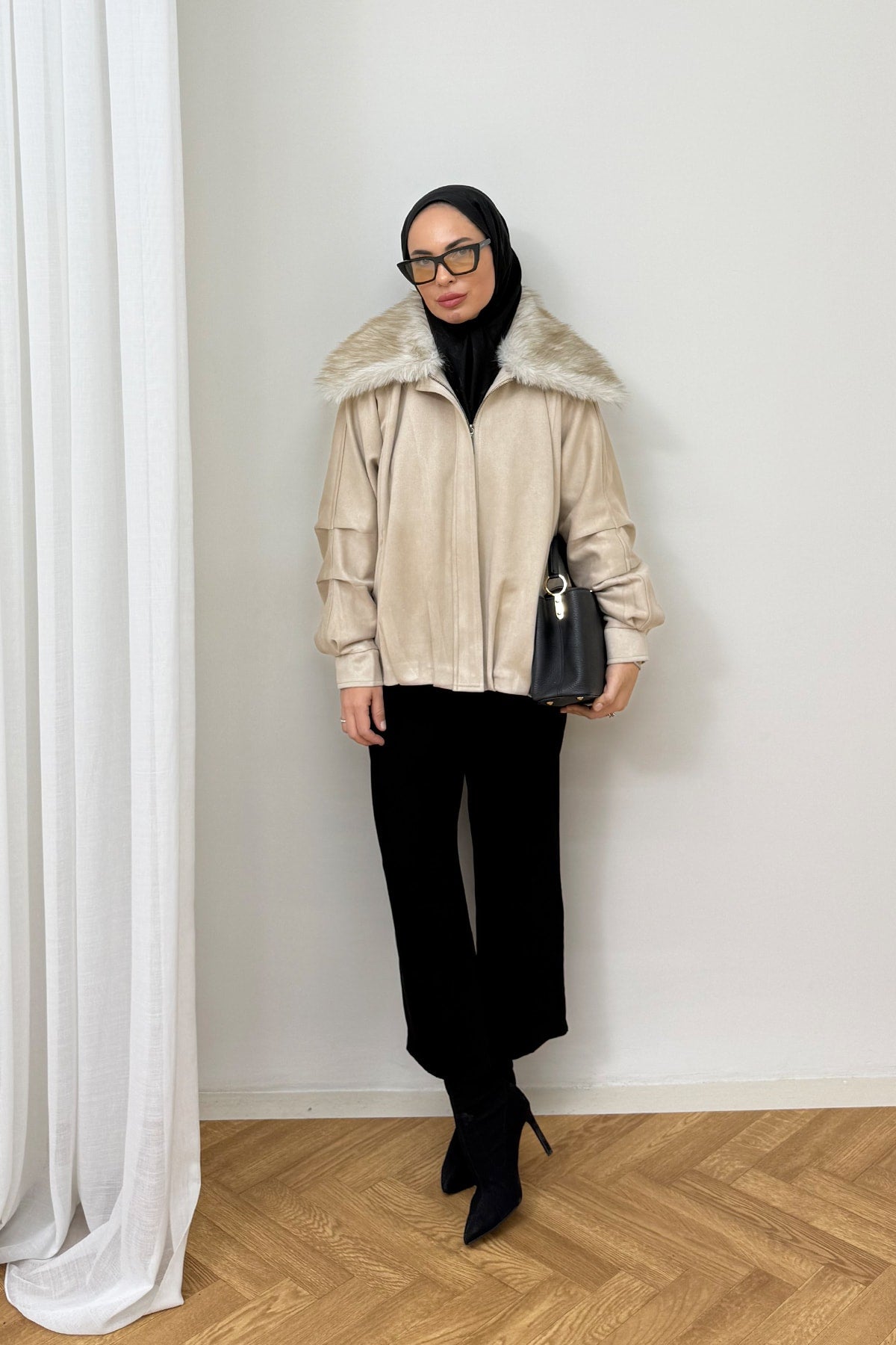 Süet Kürklü Mont 12-70212