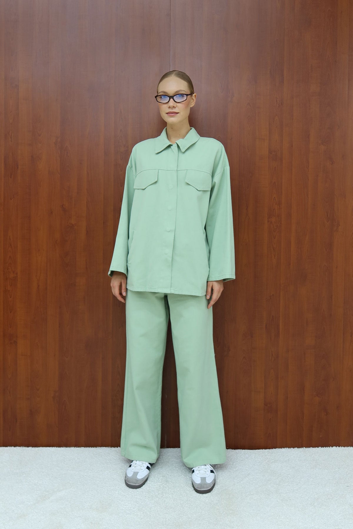 Gabardin Kuşaklı Takım 12-8843