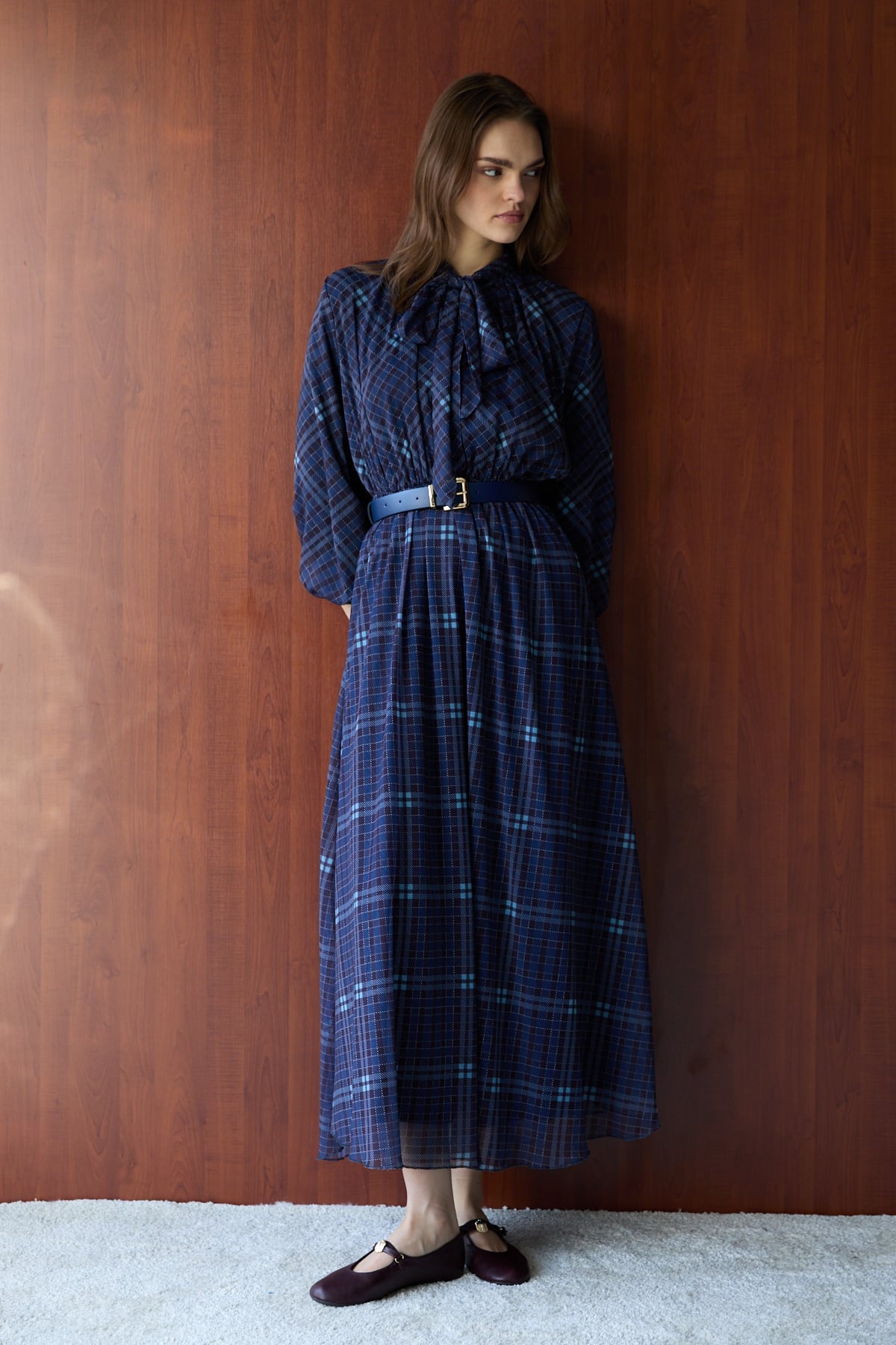 Desenli Elbise 32-2727