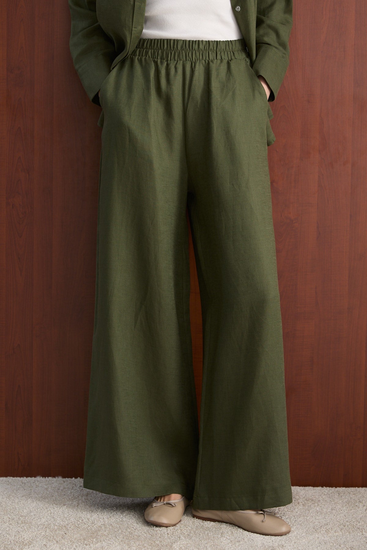 Keten Pantolon 32-2765-1 Kadın Pantolon