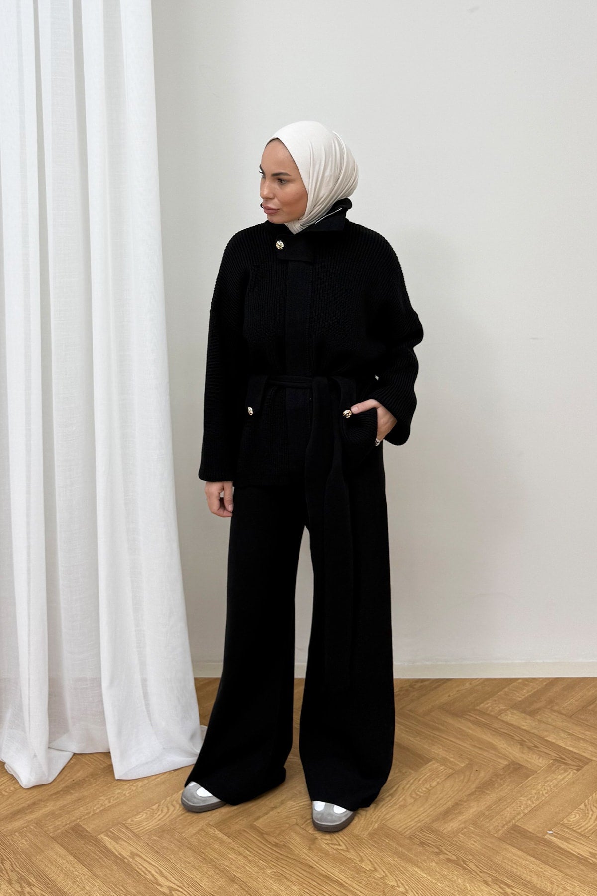Kuşaklı Triko Takım 87-2680