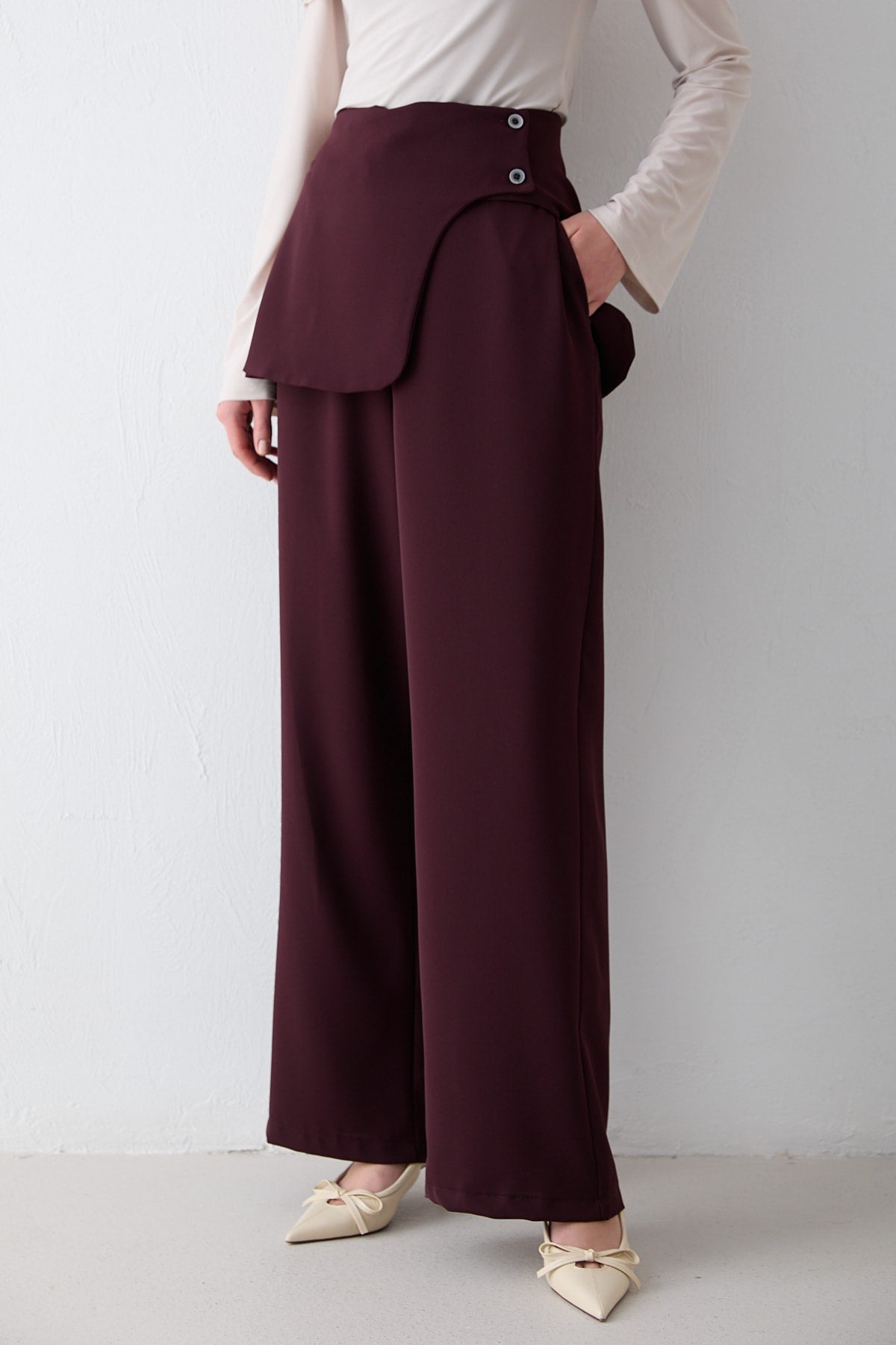 Korsaj Detaylı Pantolon 32-2702