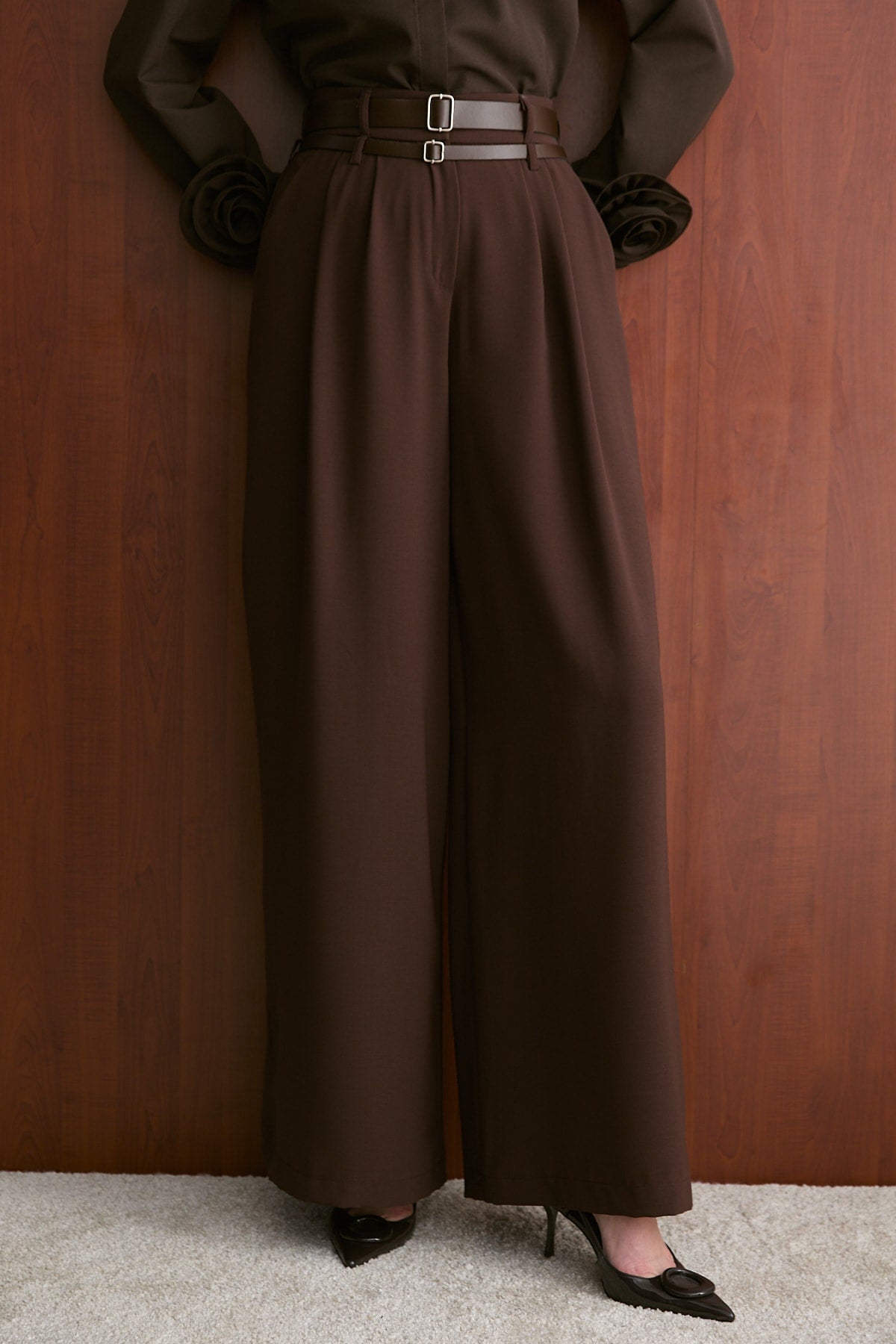 Çift Kemerli Pantolon 32-2740