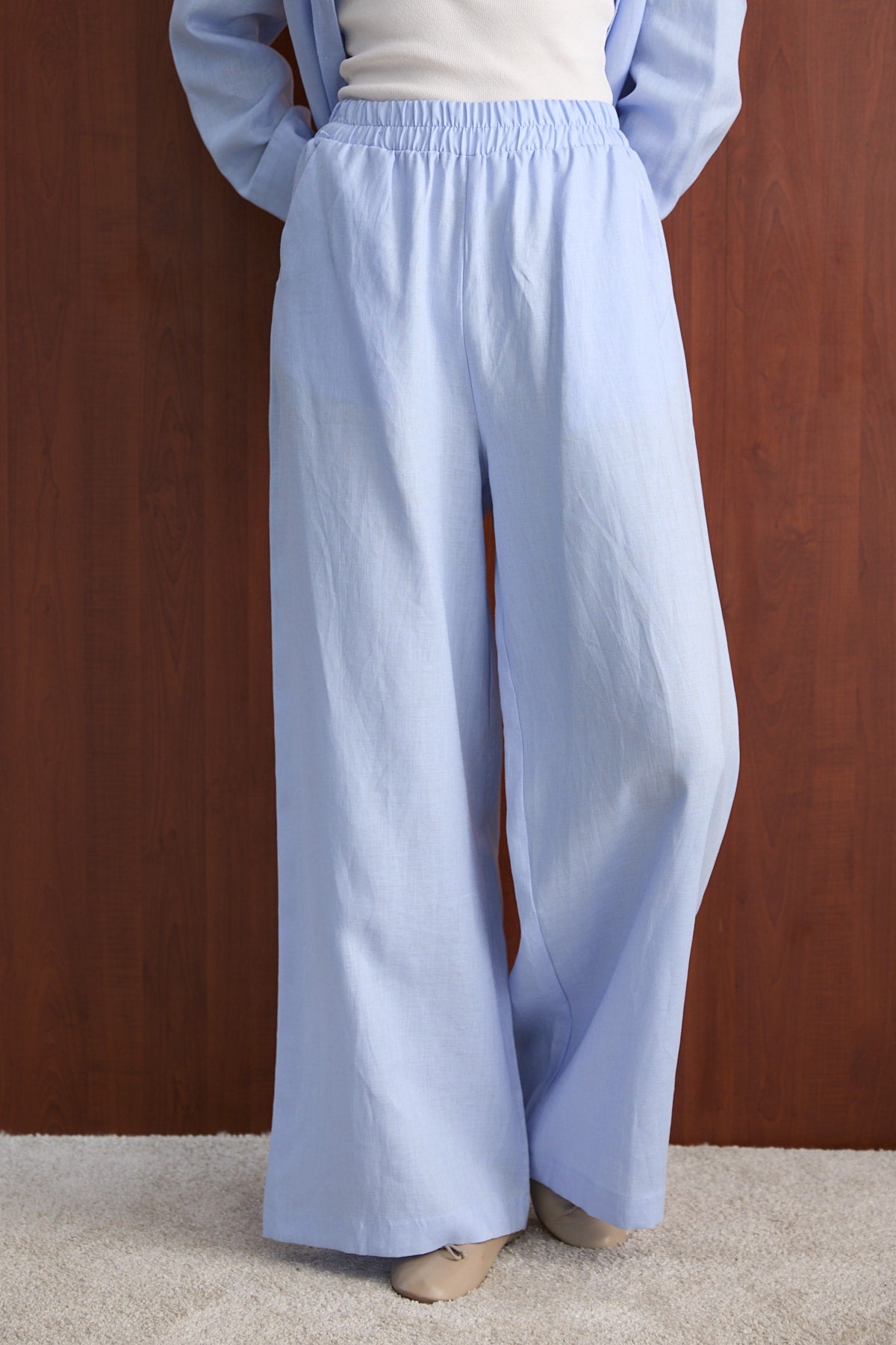 Keten Pantolon 32-2765-1 Kadın Pantolon