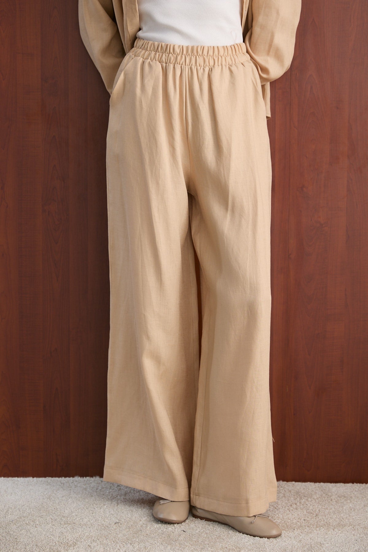 Keten Pantolon 32-2765-1 Kadın Pantolon