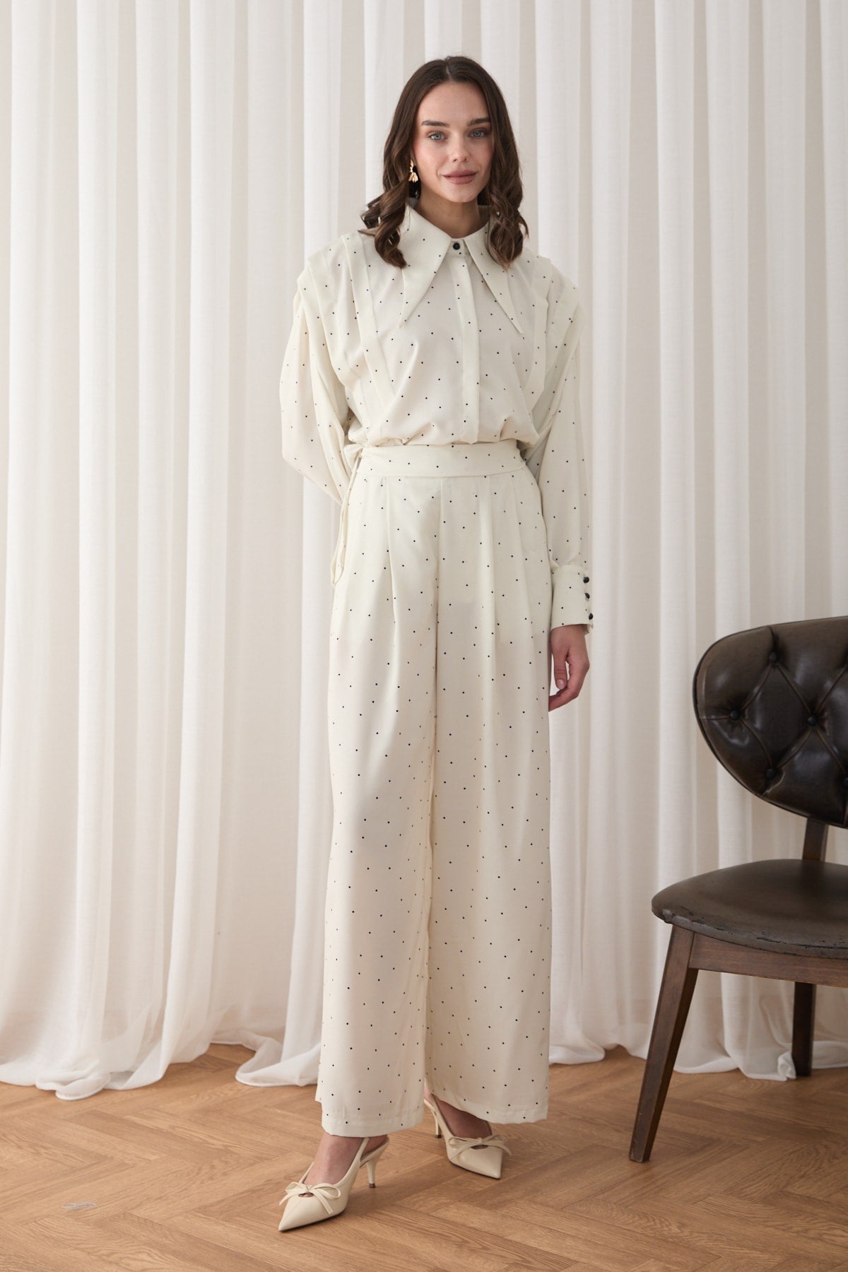 Puantiye Pantolonlu Takım 32-2876