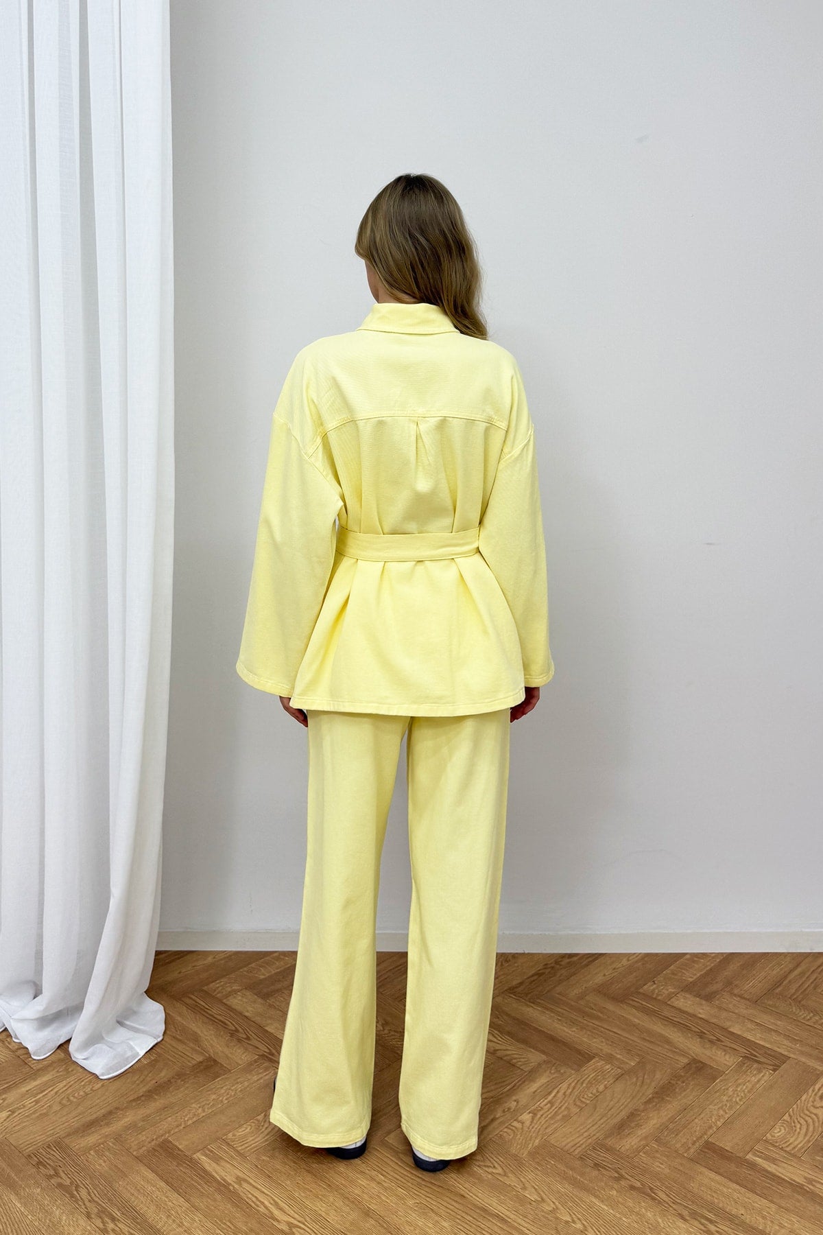 Gabardin Kuşaklı Takım 12-8843