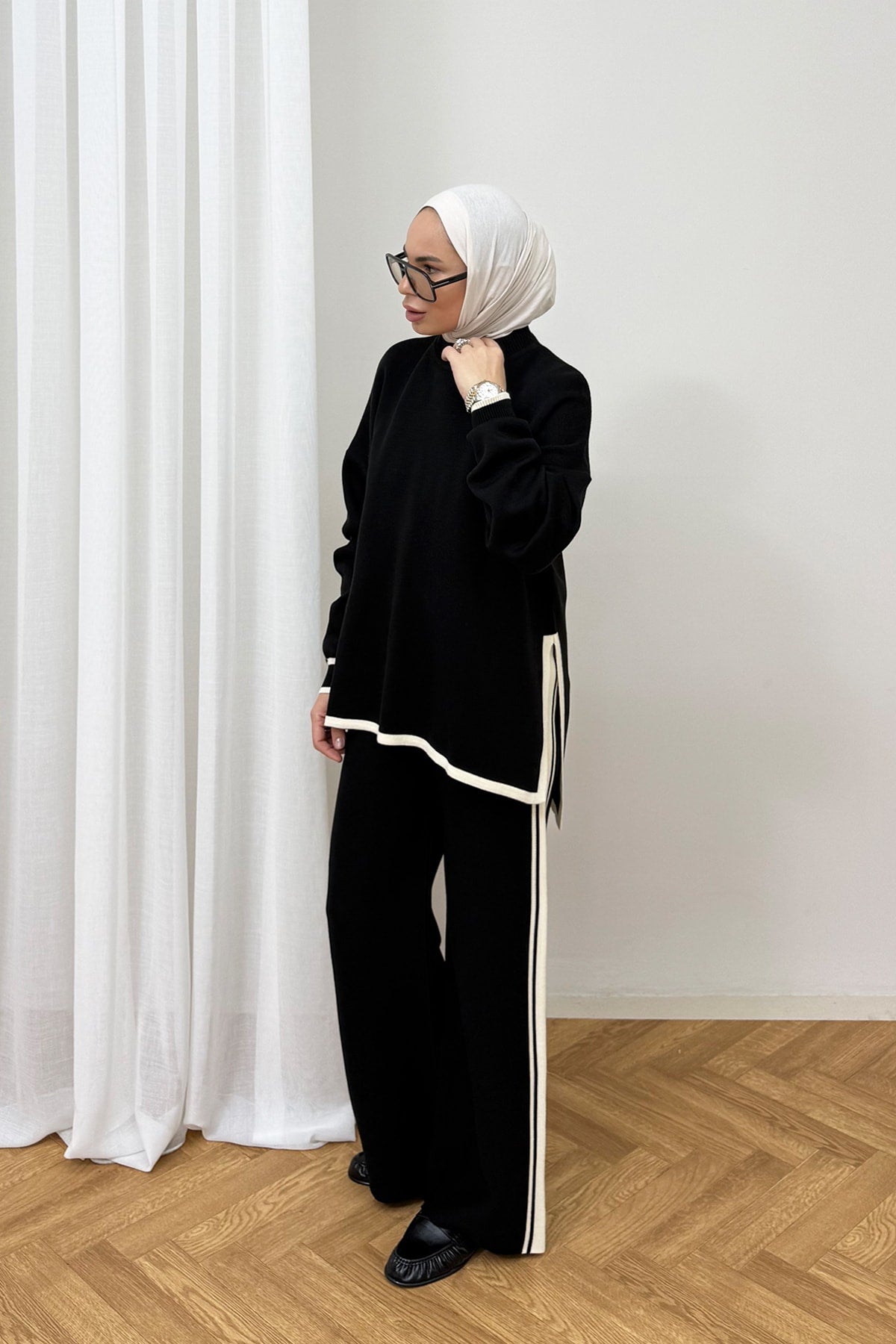 İki Renkli Triko Takım 87-26276