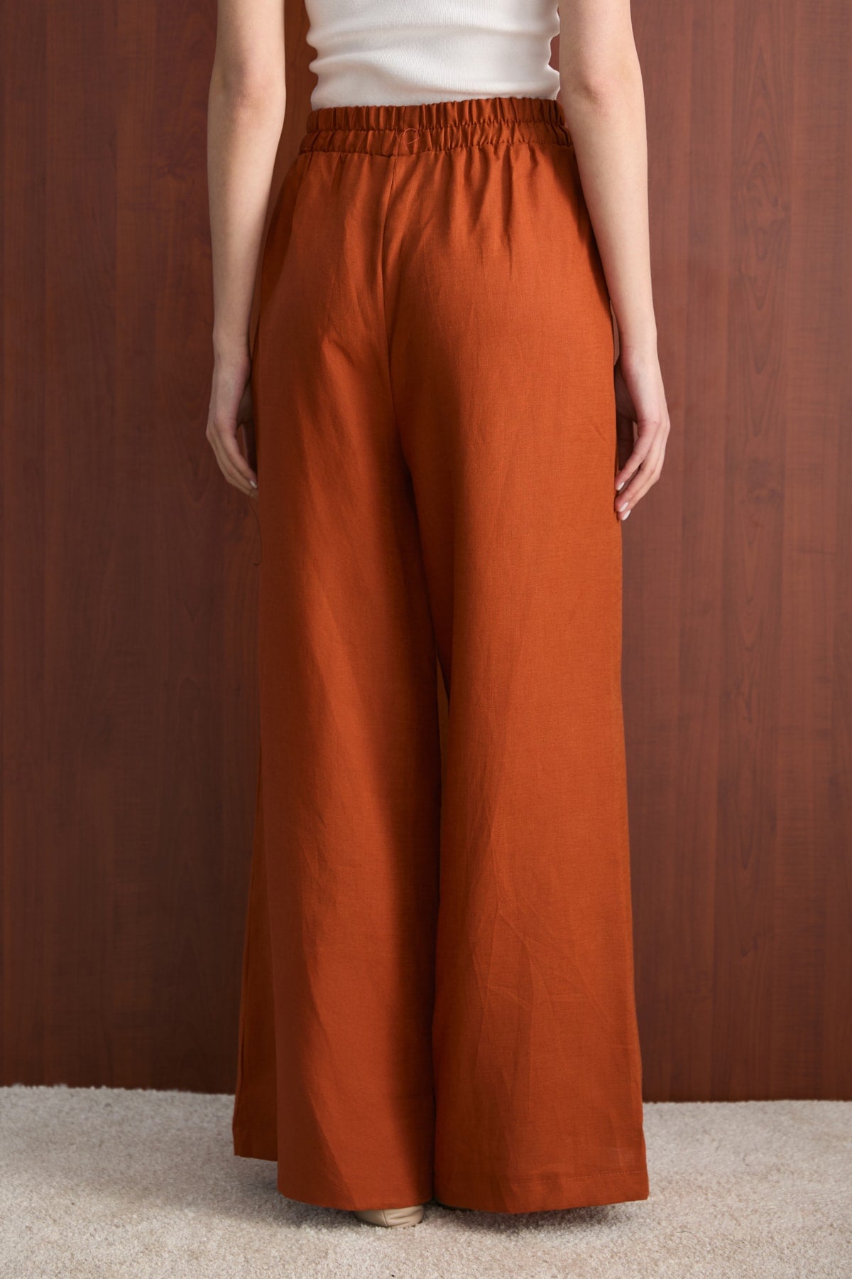 Keten Pantolon 32-2765-1 Kadın Pantolon