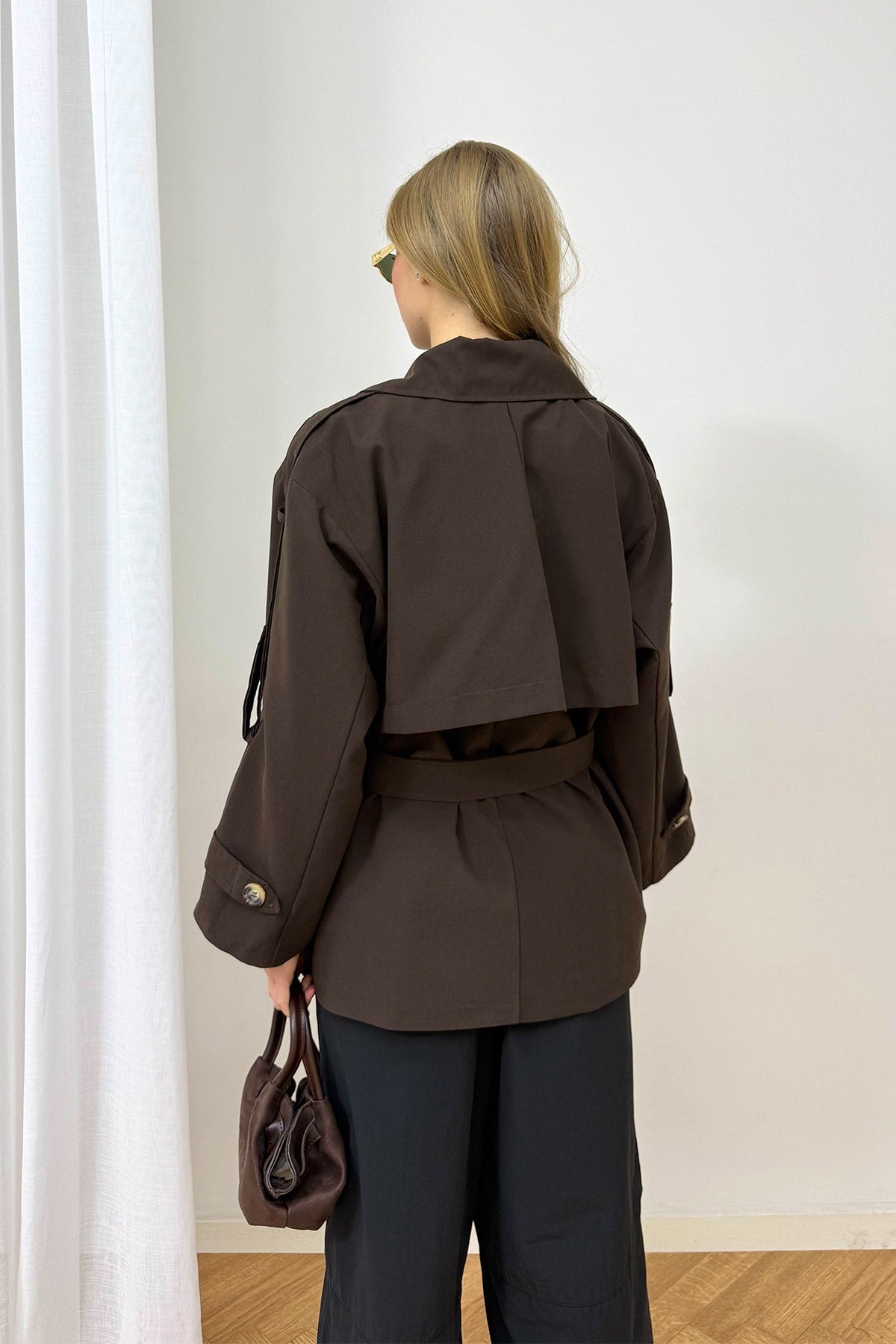 Oversize Kısa Trench 90-3010