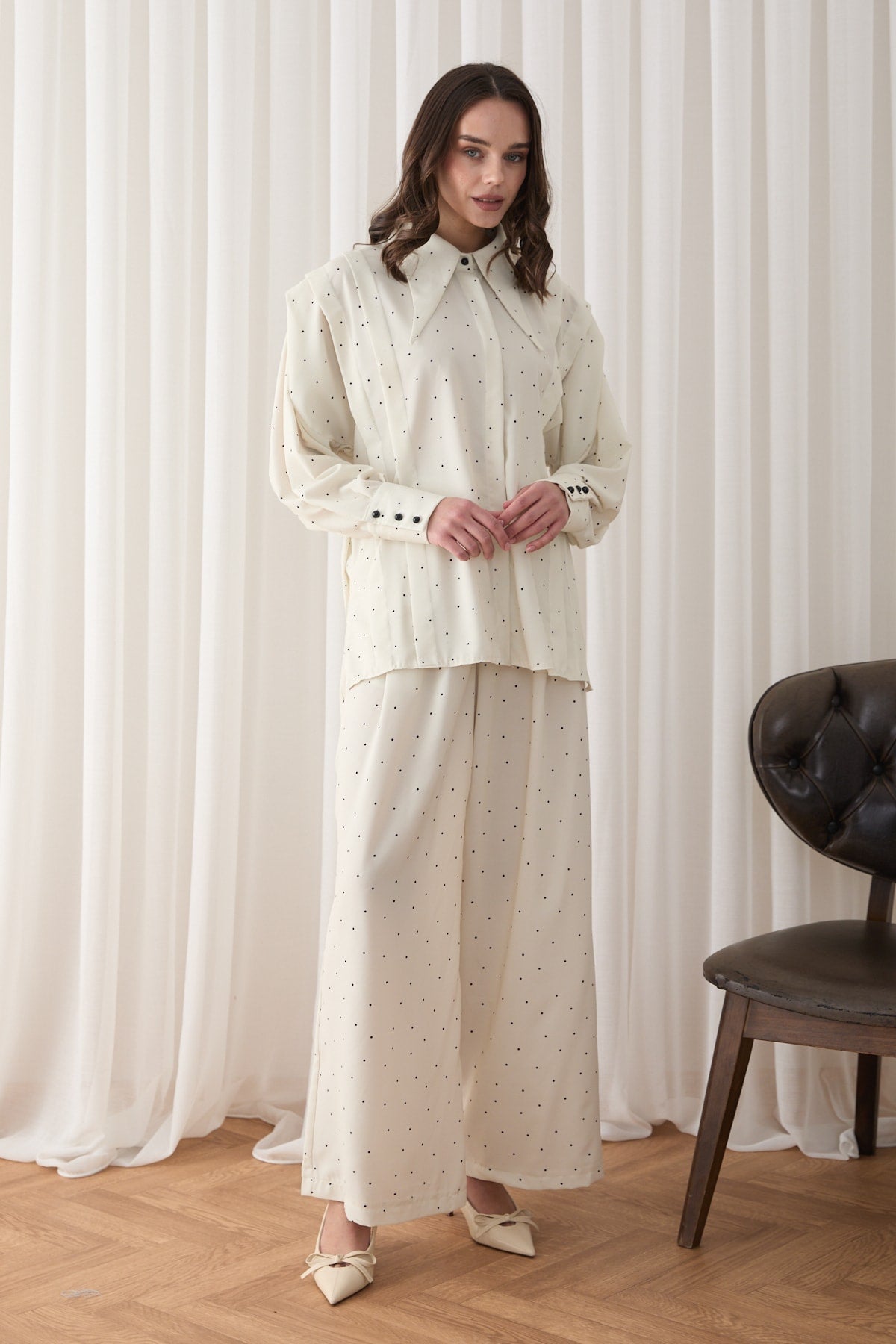 Puantiye Pantolonlu Takım 32-2876