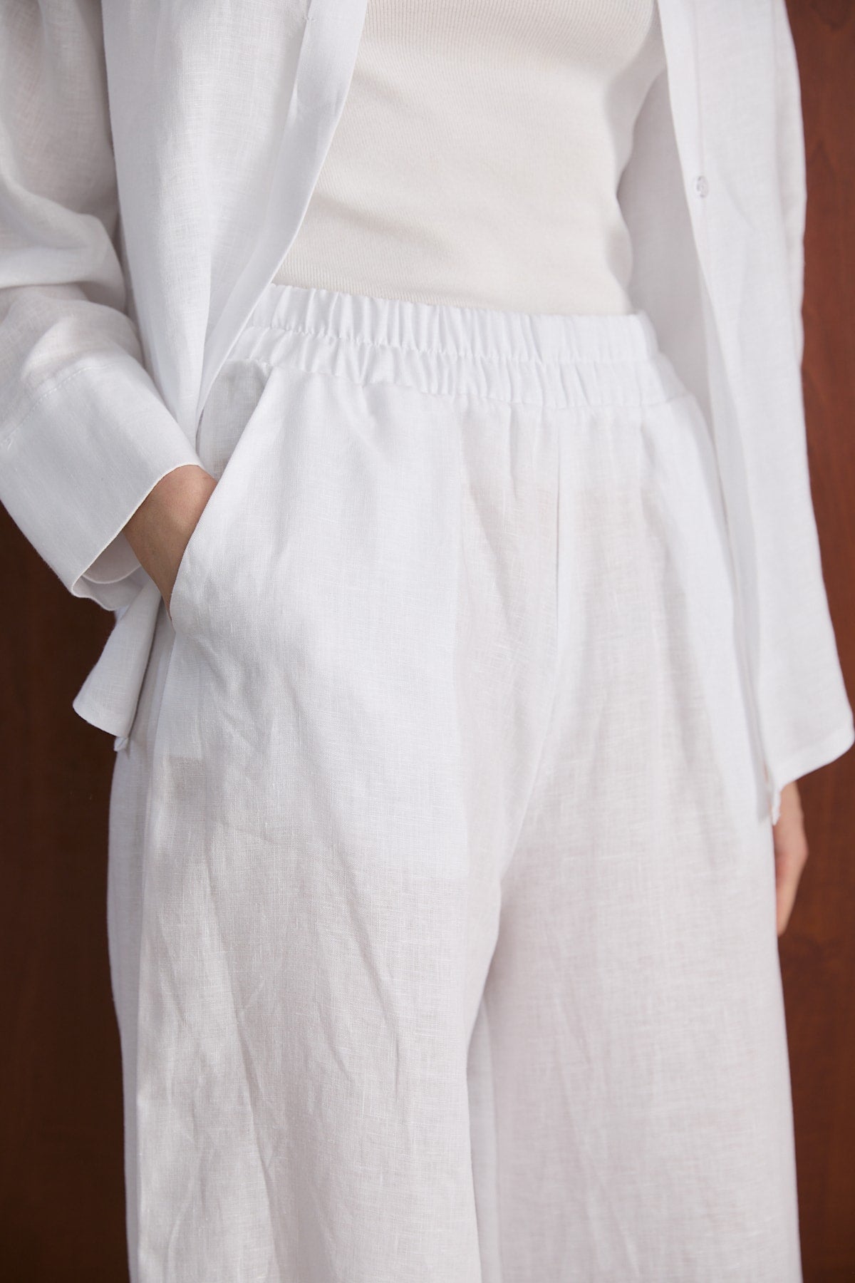Keten Pantolon 32-2765-1 Kadın Pantolon