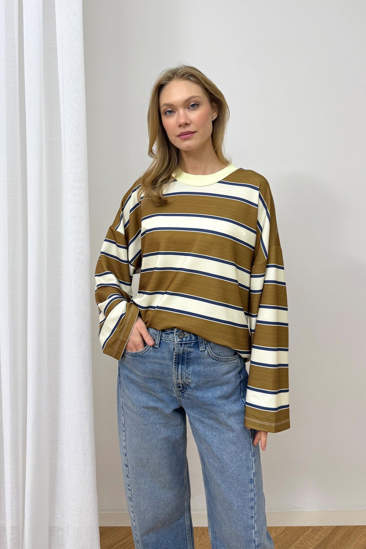 Çizgili Basic Tunik 79-7020