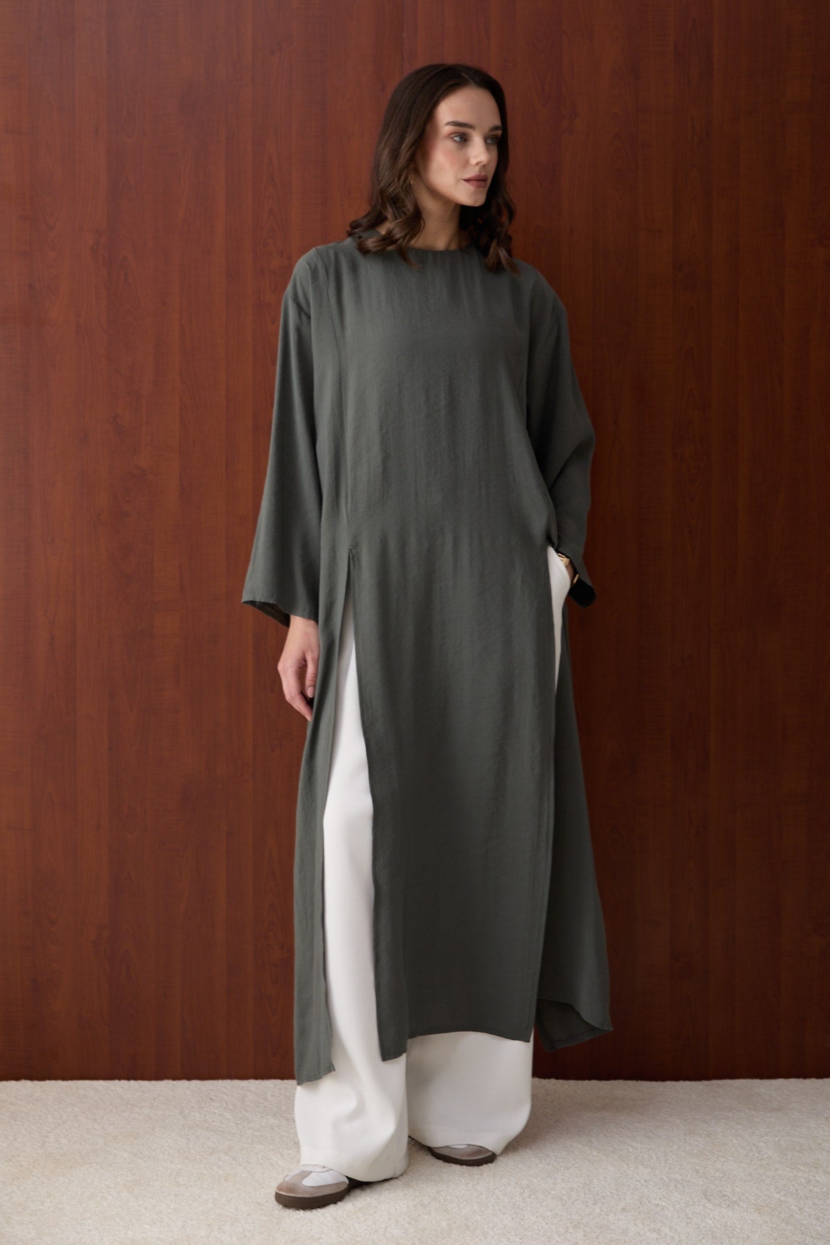 Yırtmaçlı Modal Tunik 32-2880