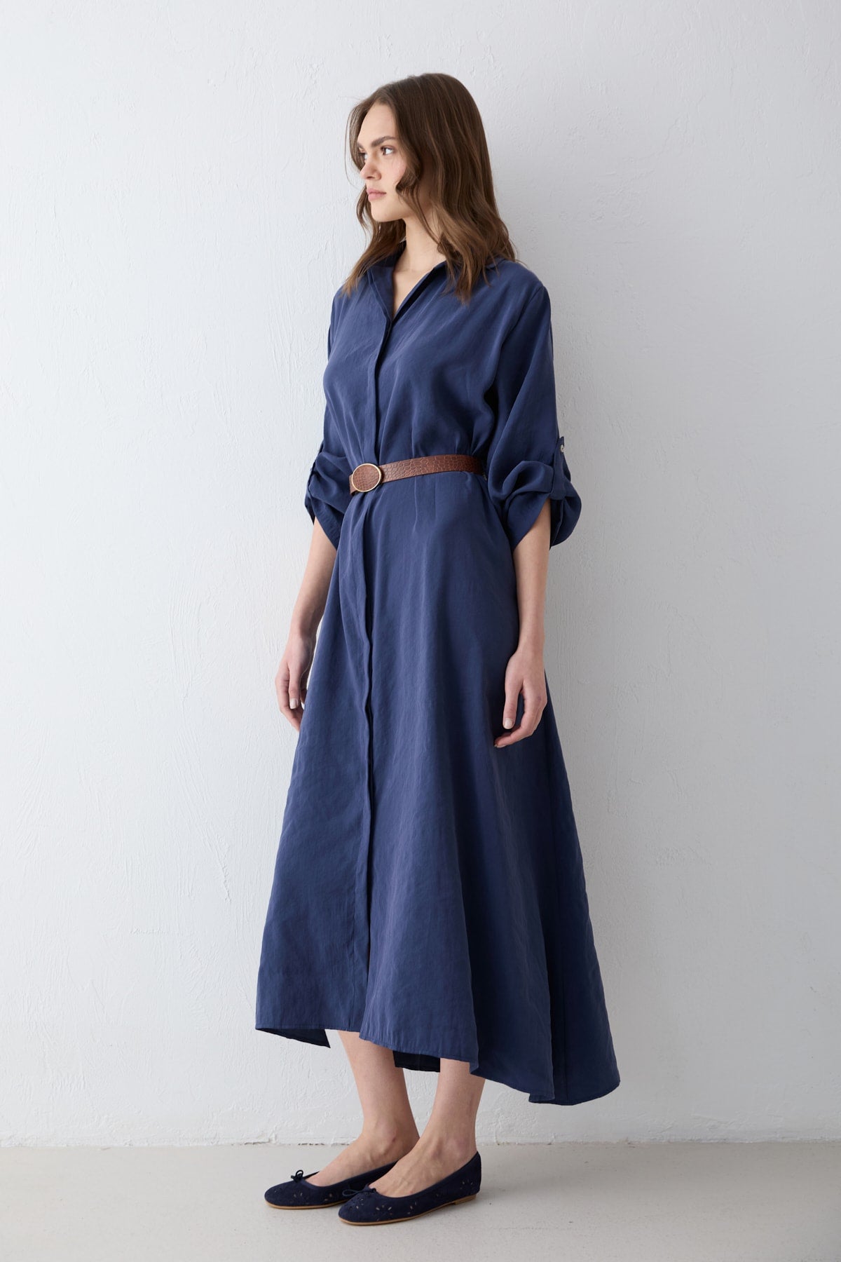 Kemerli Oversize Elbise 81-3270