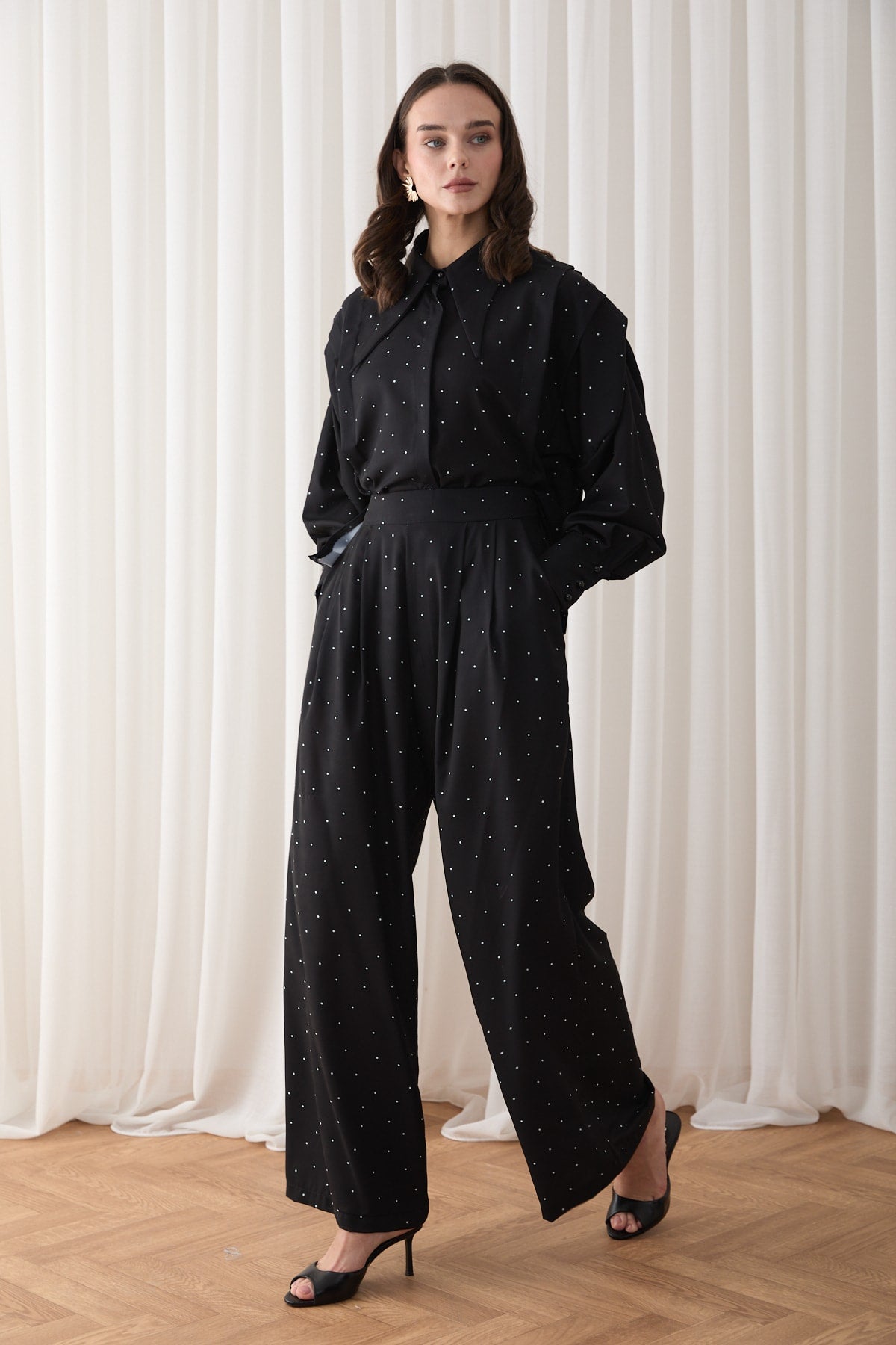 Puantiye Pantolonlu Takım 32-2876