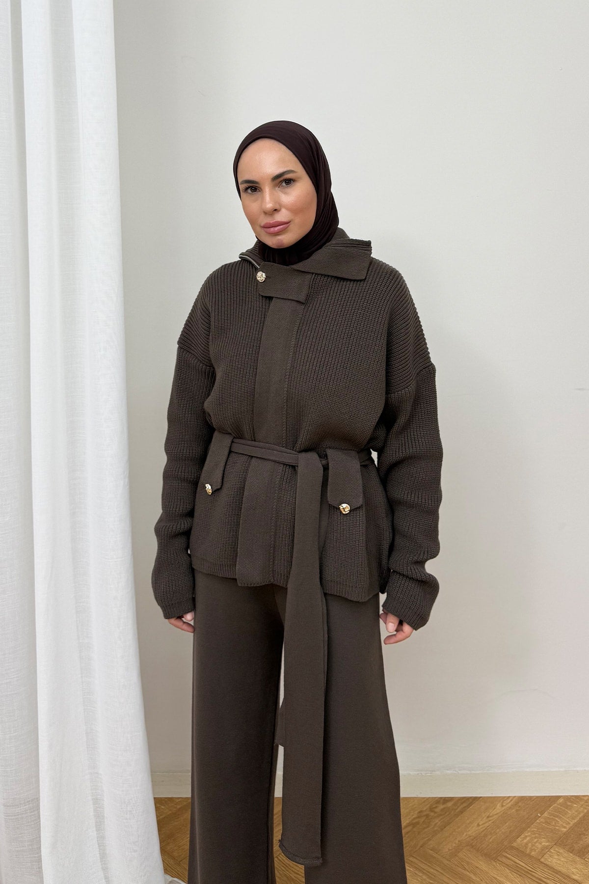 Kuşaklı Triko Takım 87-2680